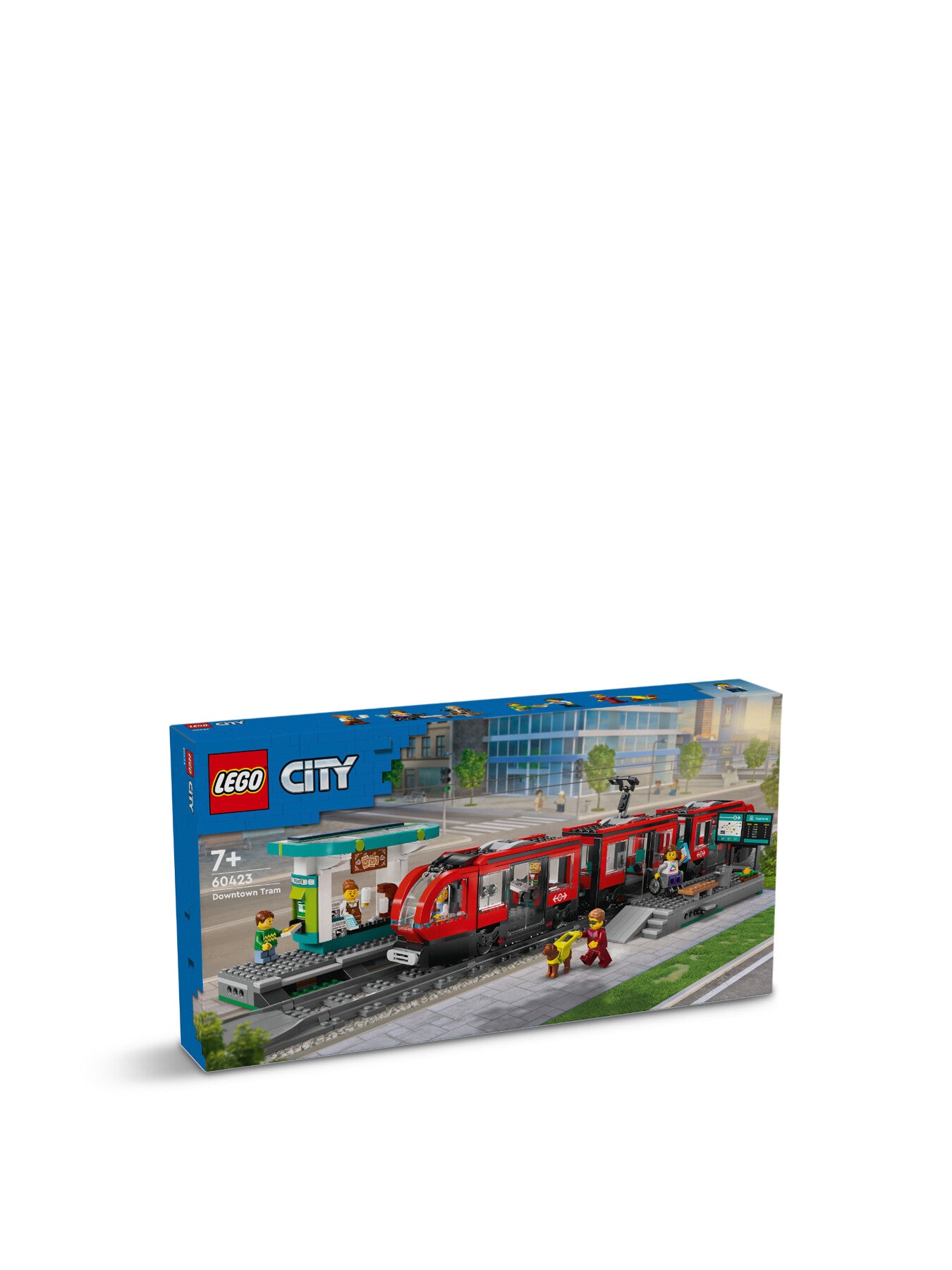 City Downtown Tram and Station Toy Set