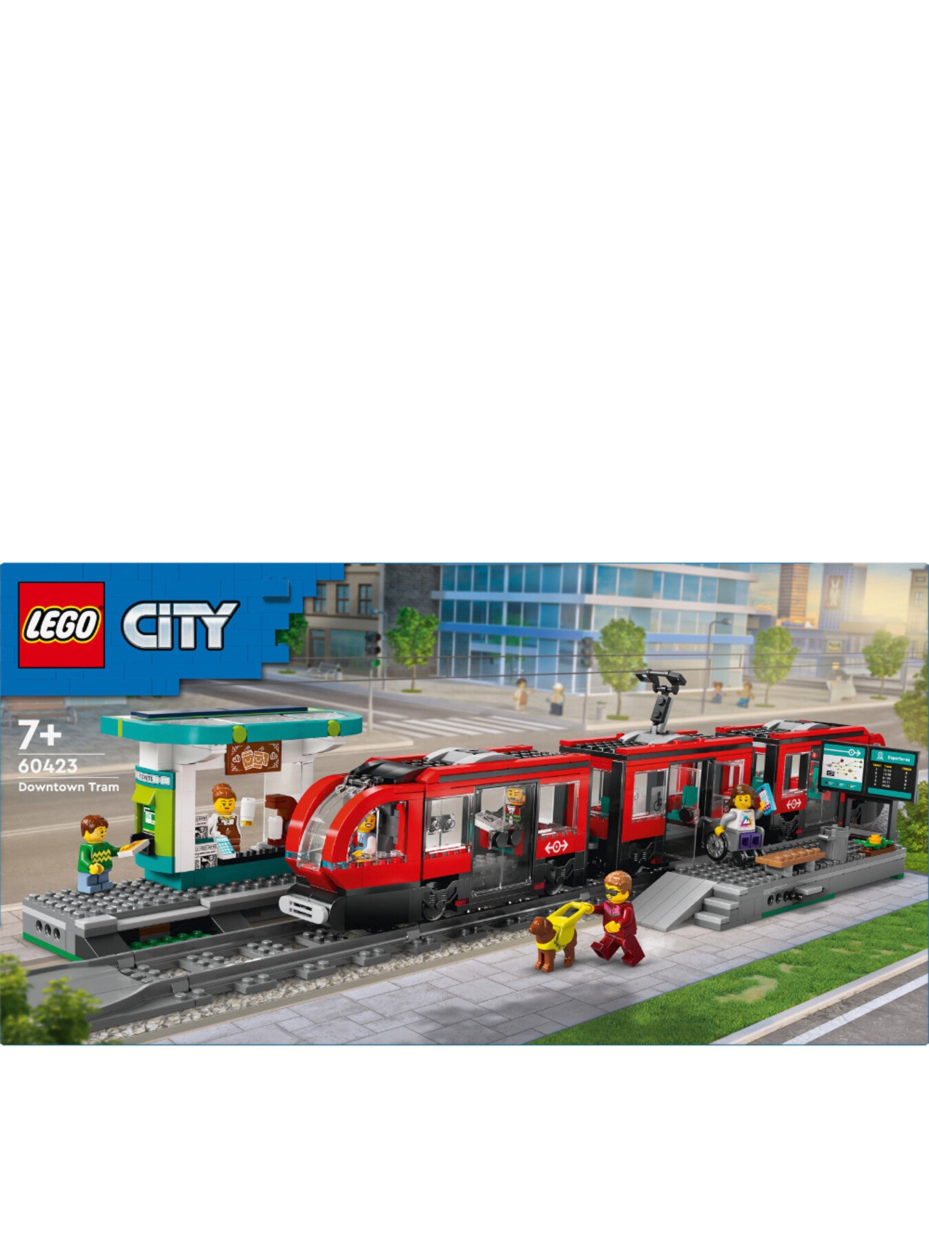 City Downtown Tram and Station Toy Set
