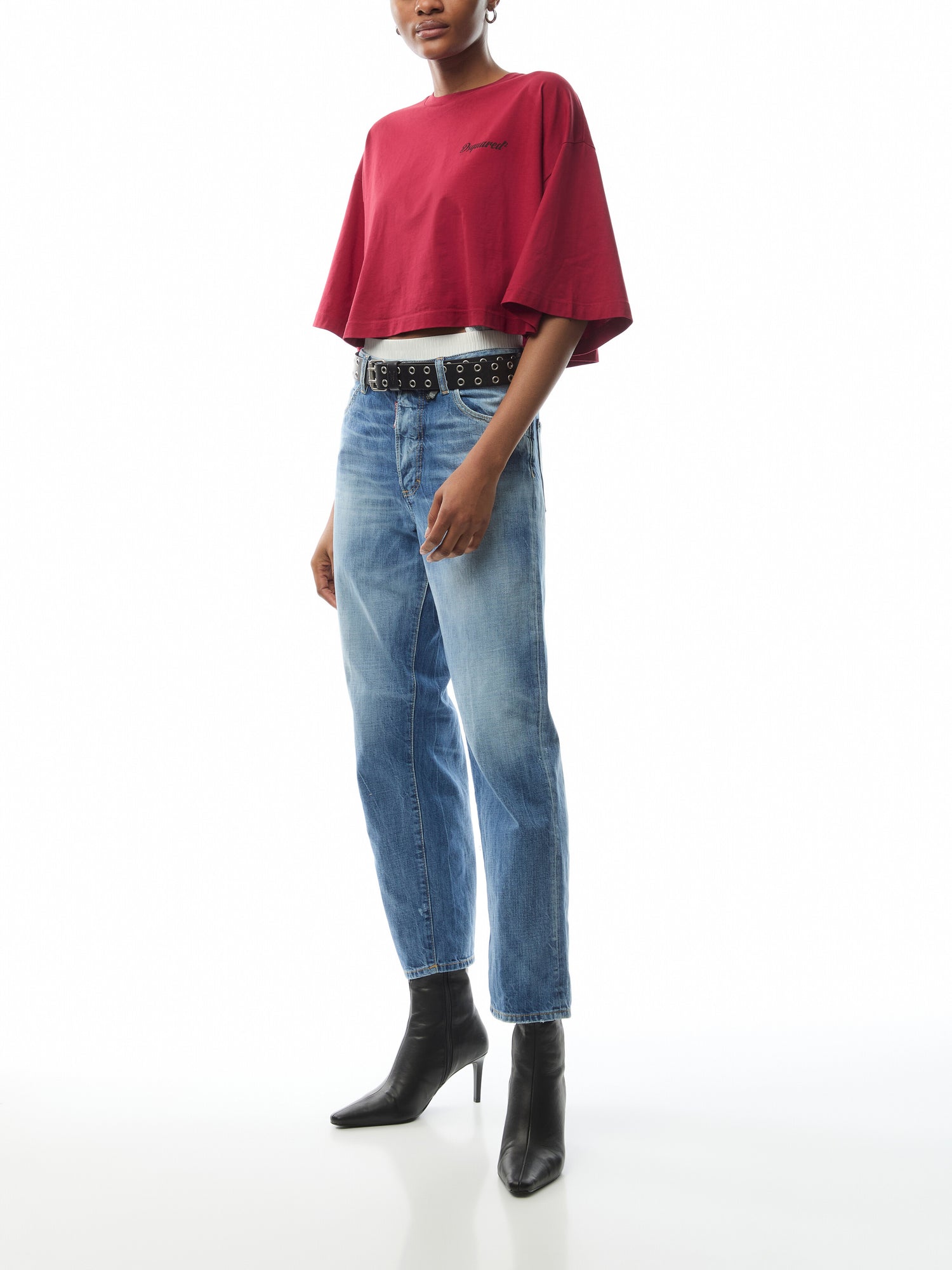 Boston High Rise Cropped Jeans