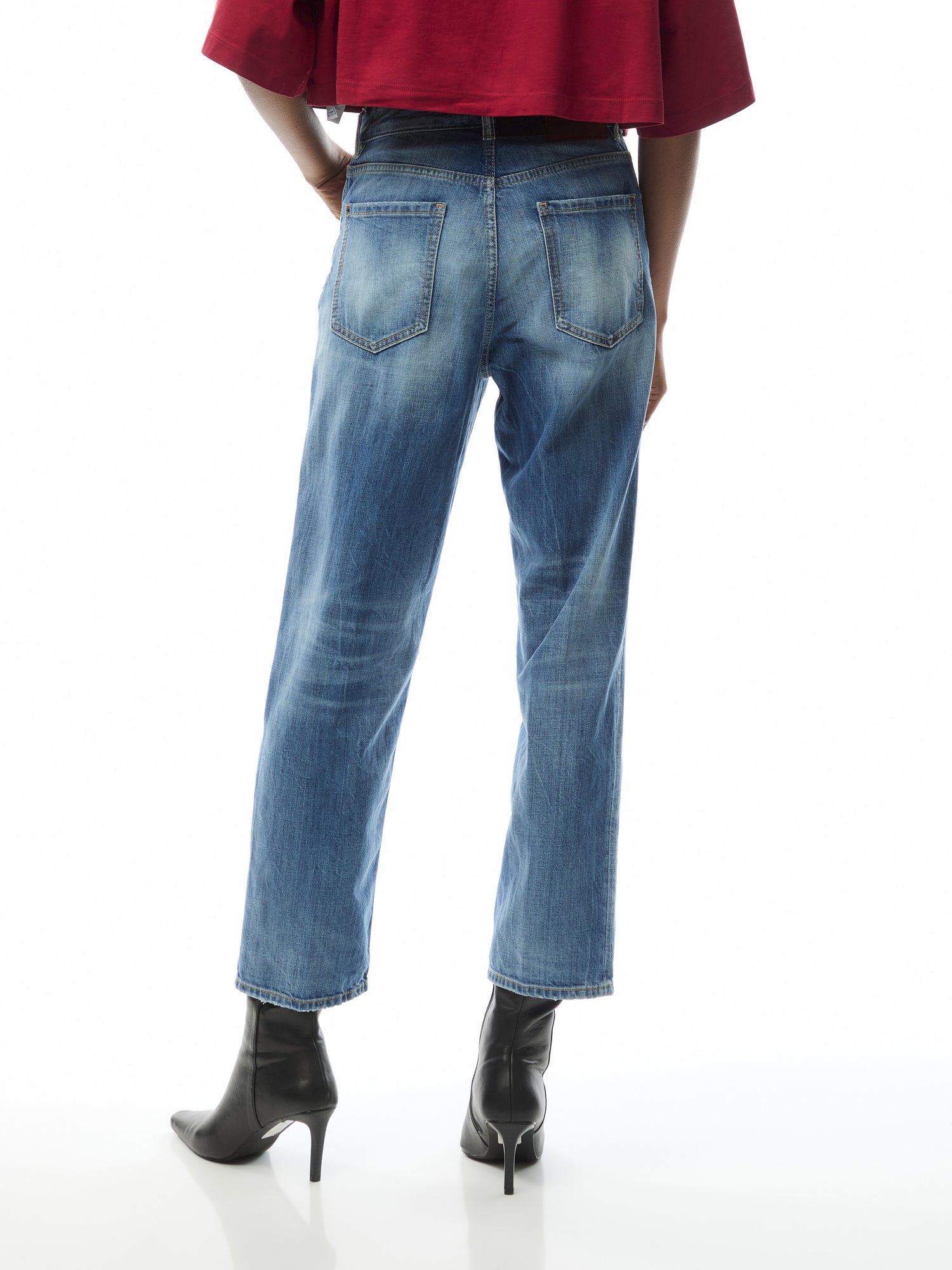 Boston High Rise Cropped Jeans