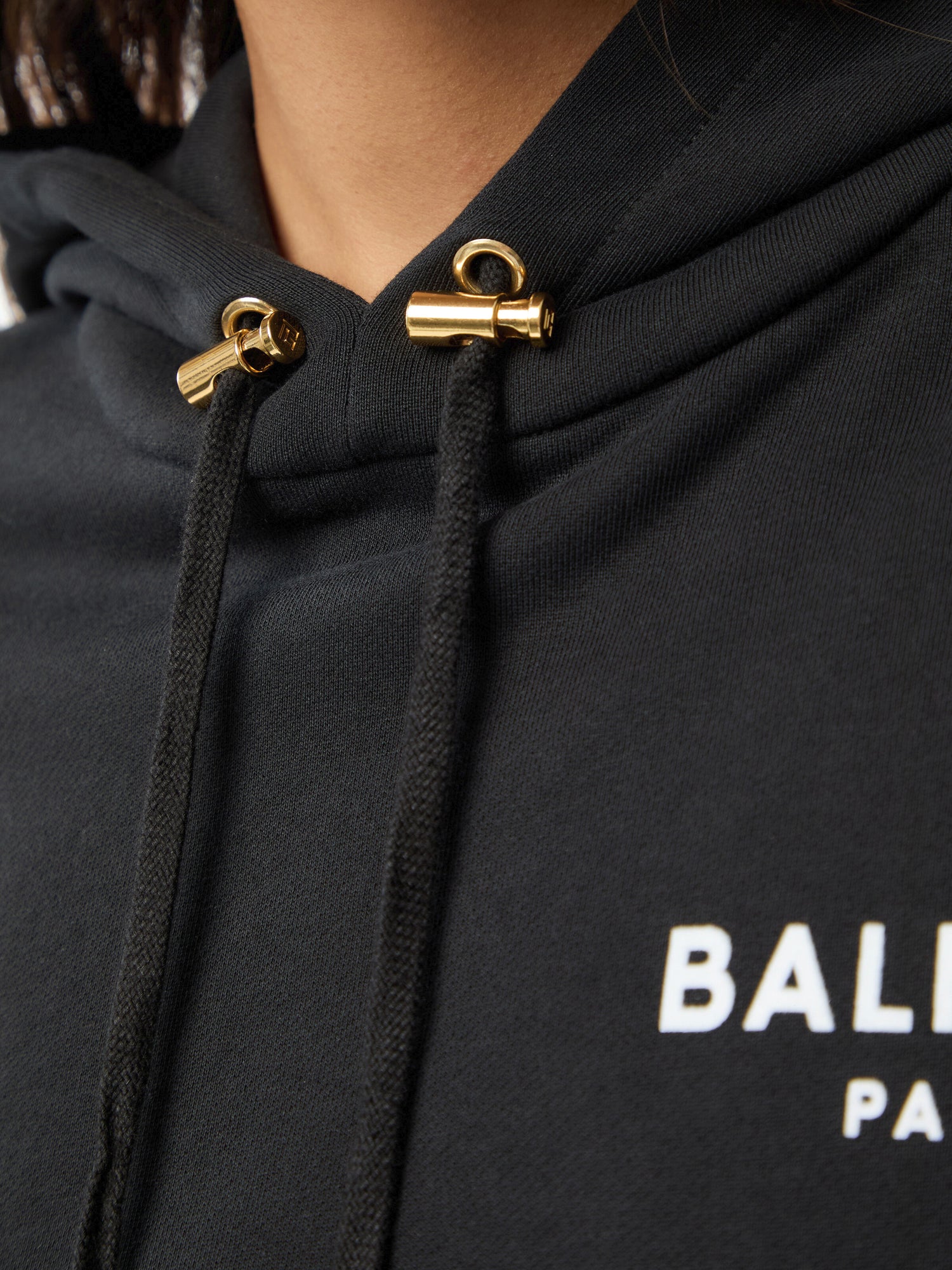 Cropped Flocked Organic Cotton-Jersey Hoodie