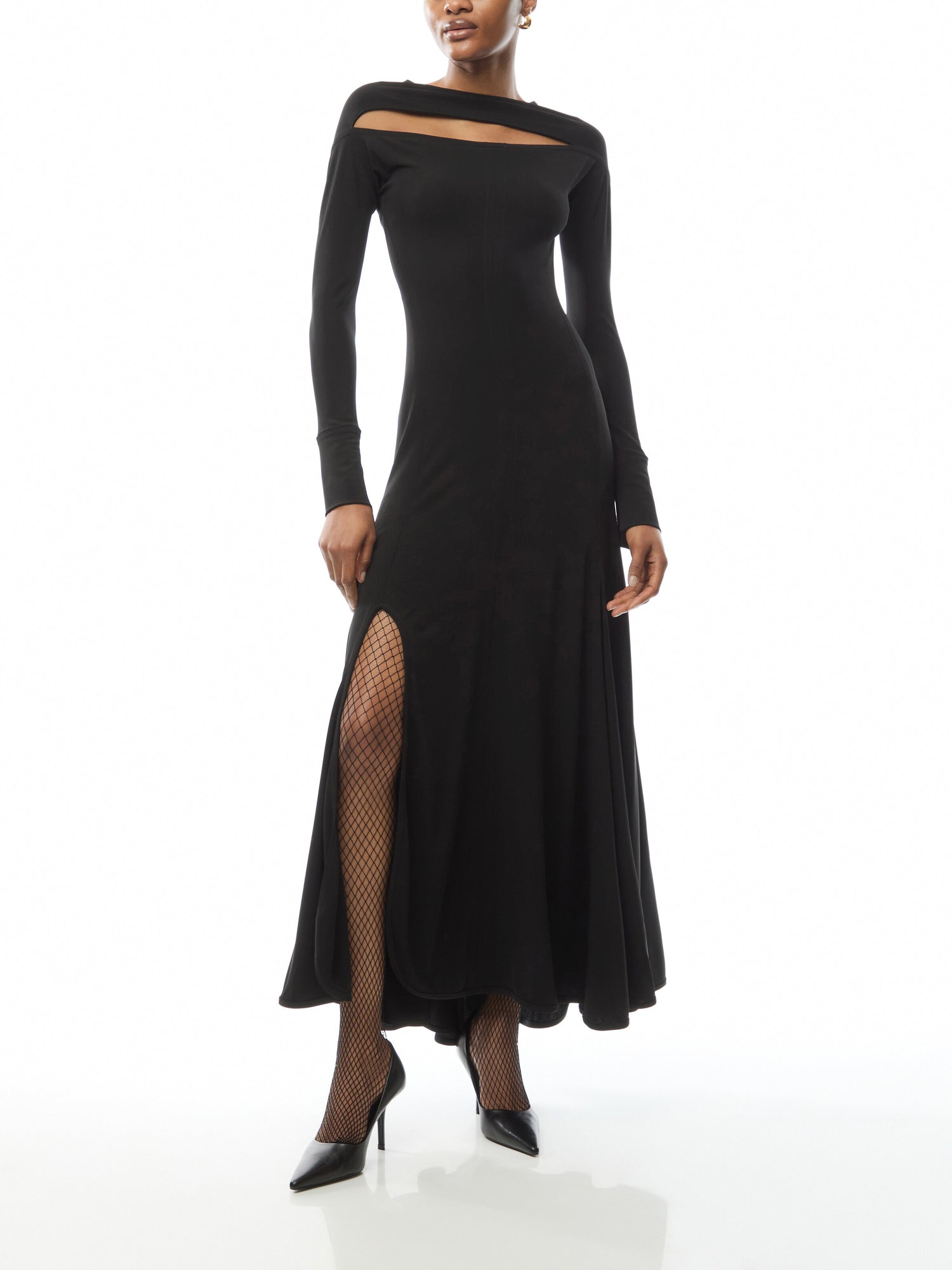 Front Cut Out Floor Length Gown