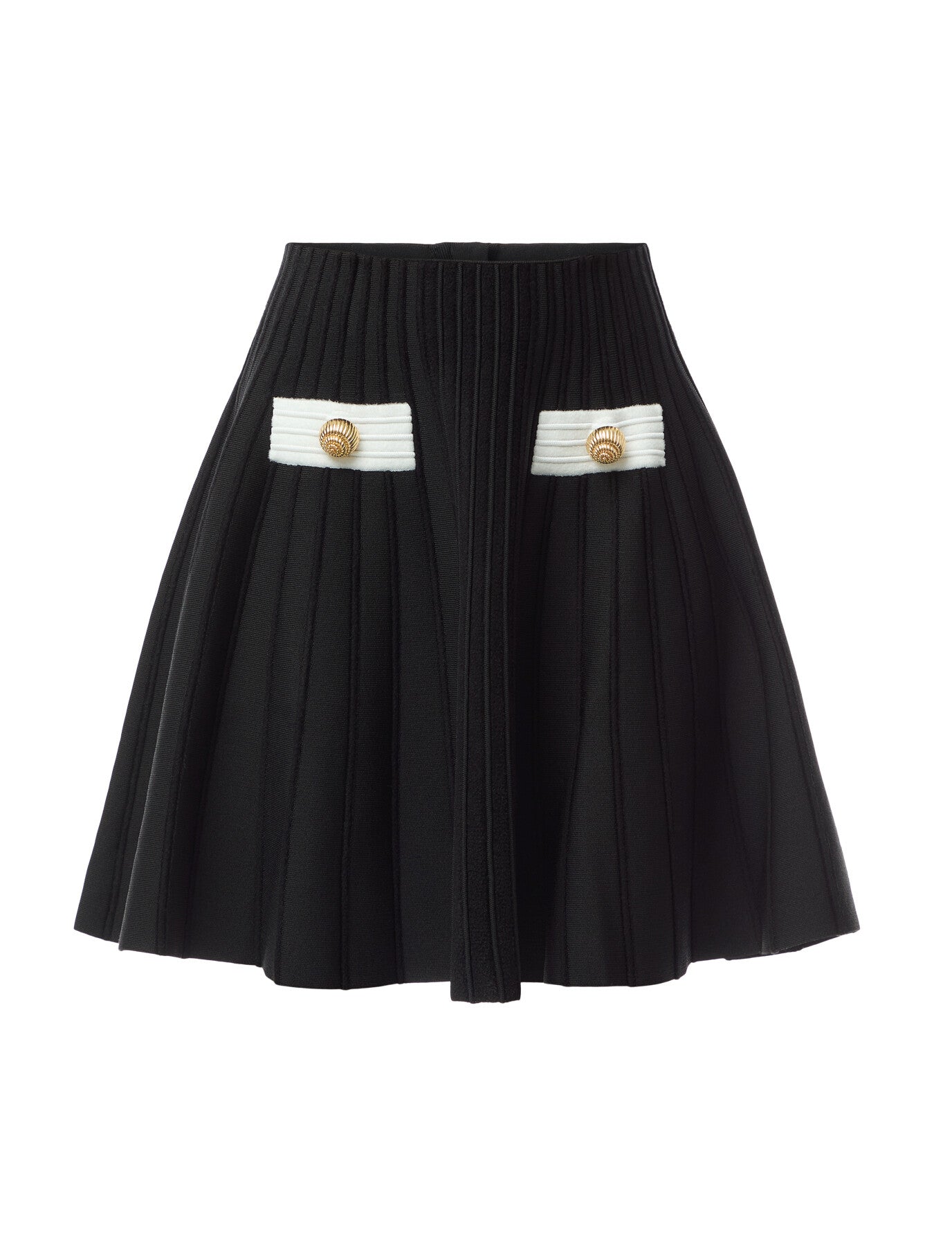 Velvet Flare Knit Mini Skirt