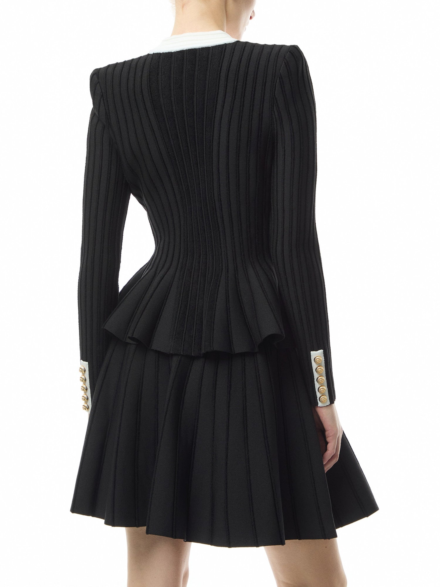 V-Neck Velvet Knit Jacket