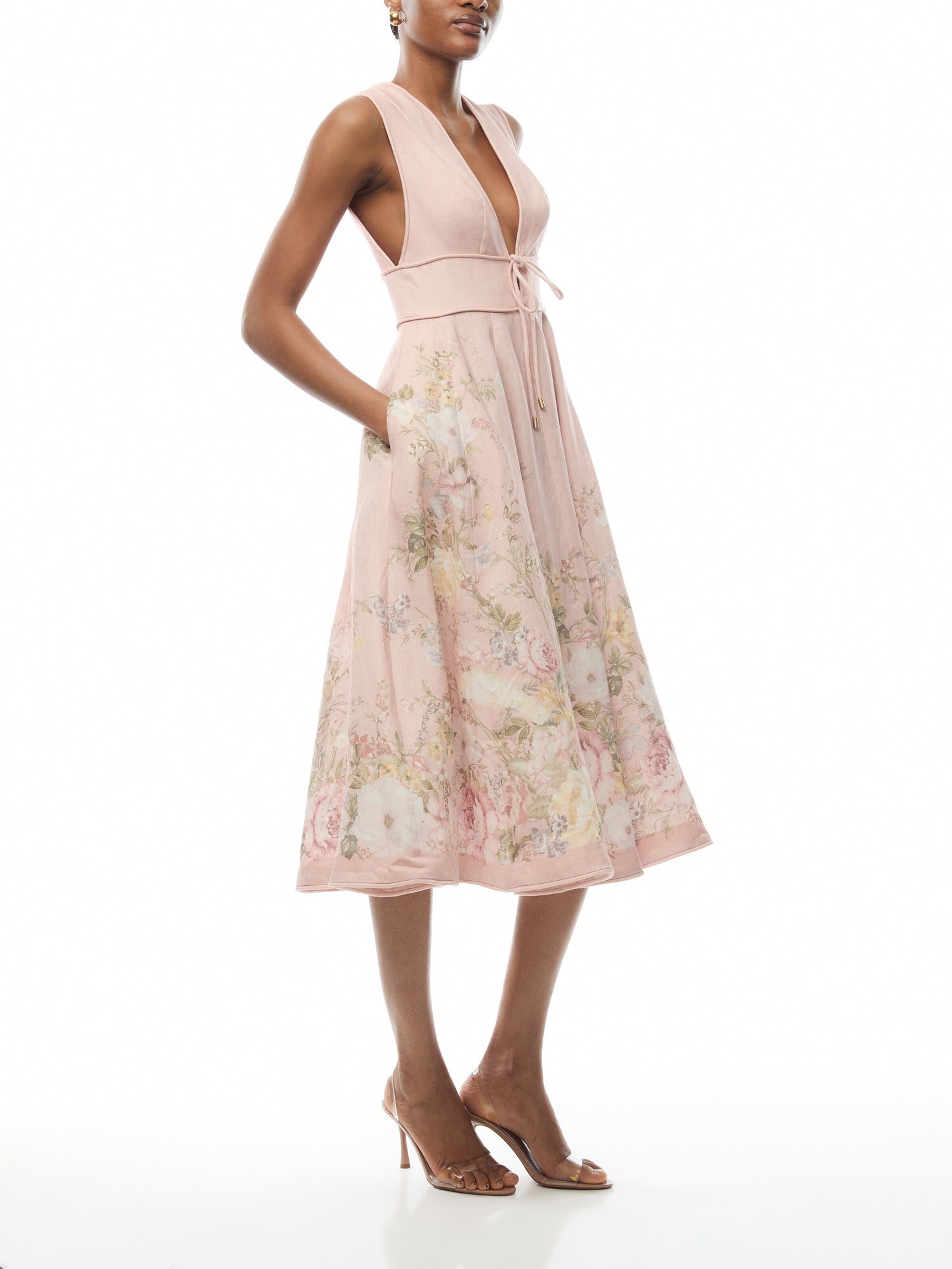 Waverly Plunge Midi Dress