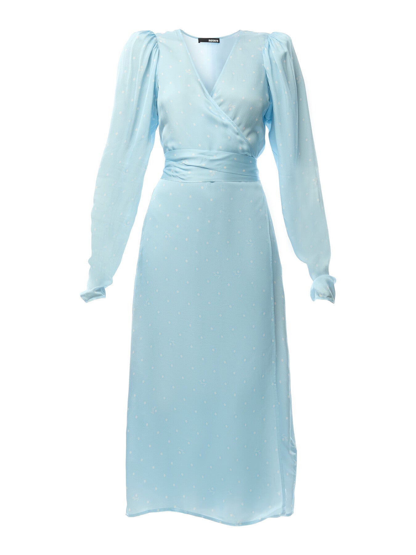 Textured Midi Wrap Dress
