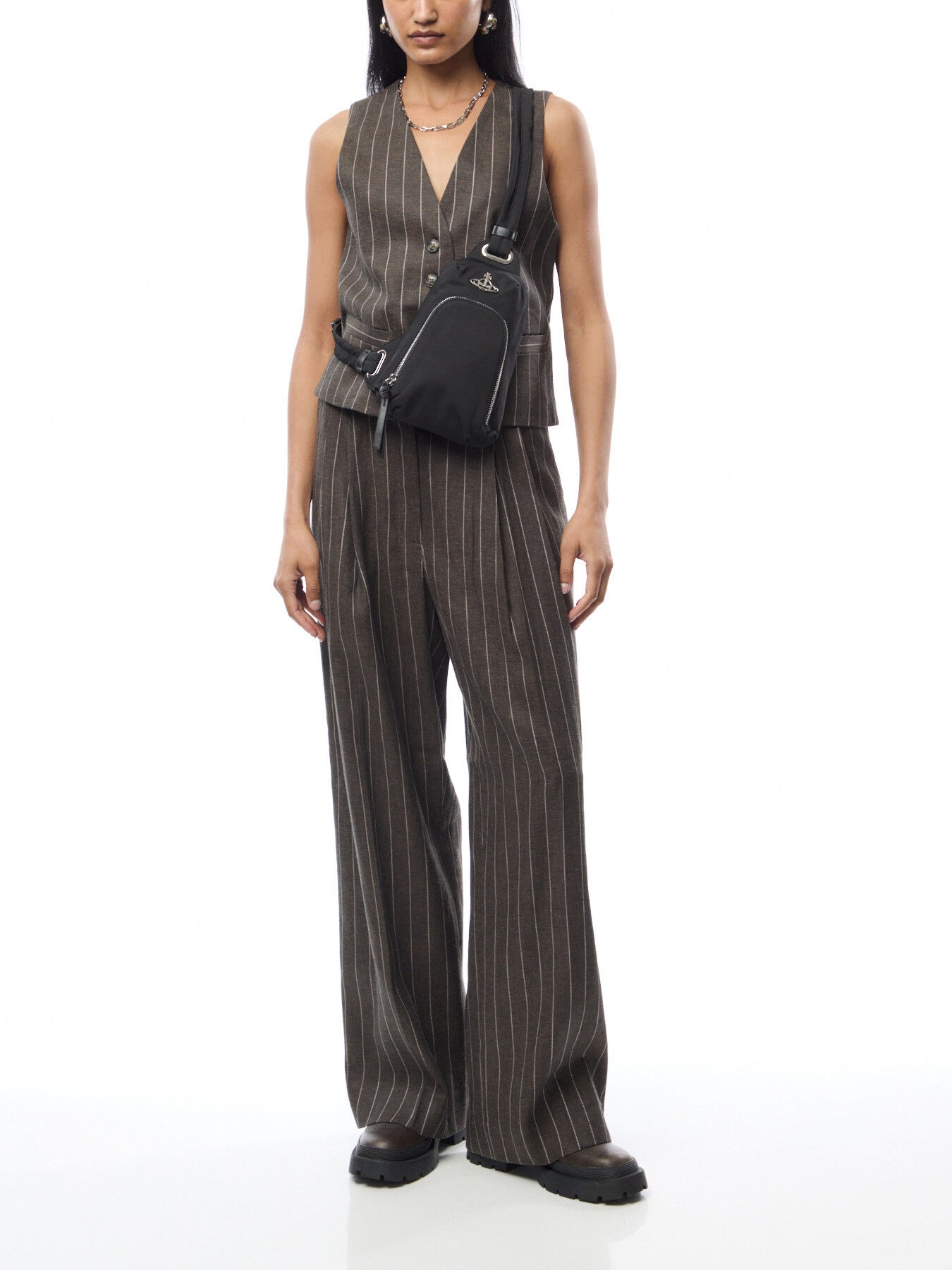 Nylon Sling Bag Black