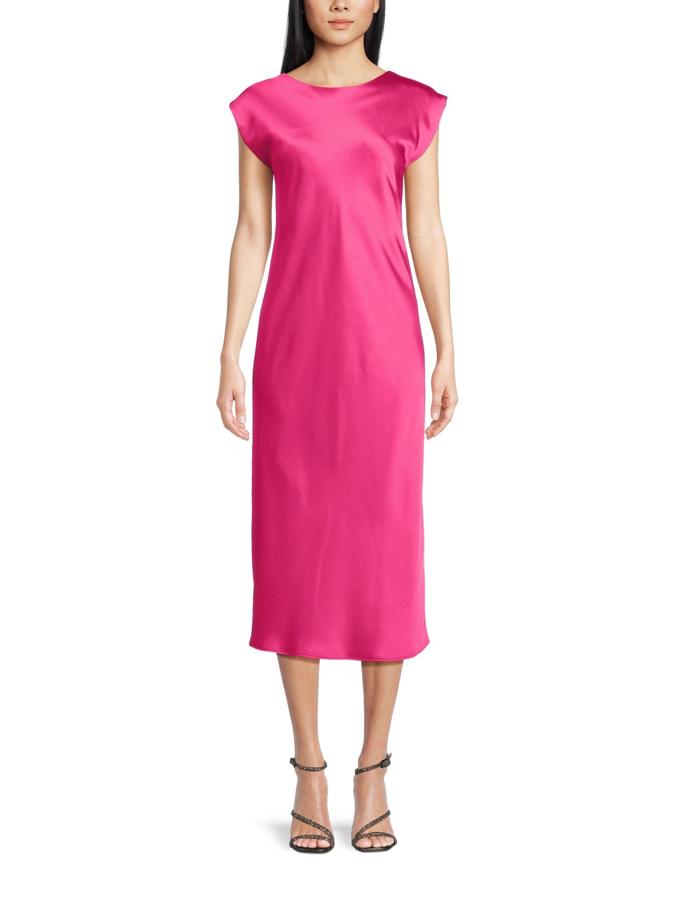 Aquile Sleeveless Satin Midi Dress