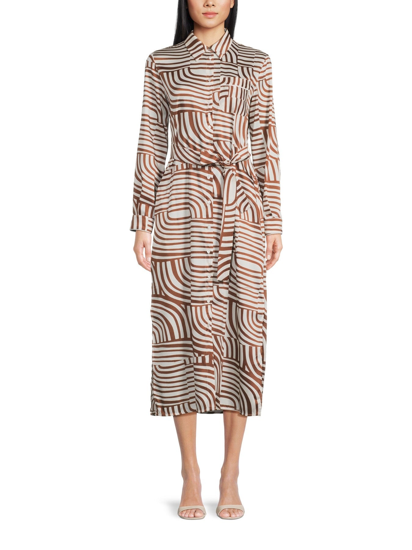 Lugano Printed Belted Midi Dress