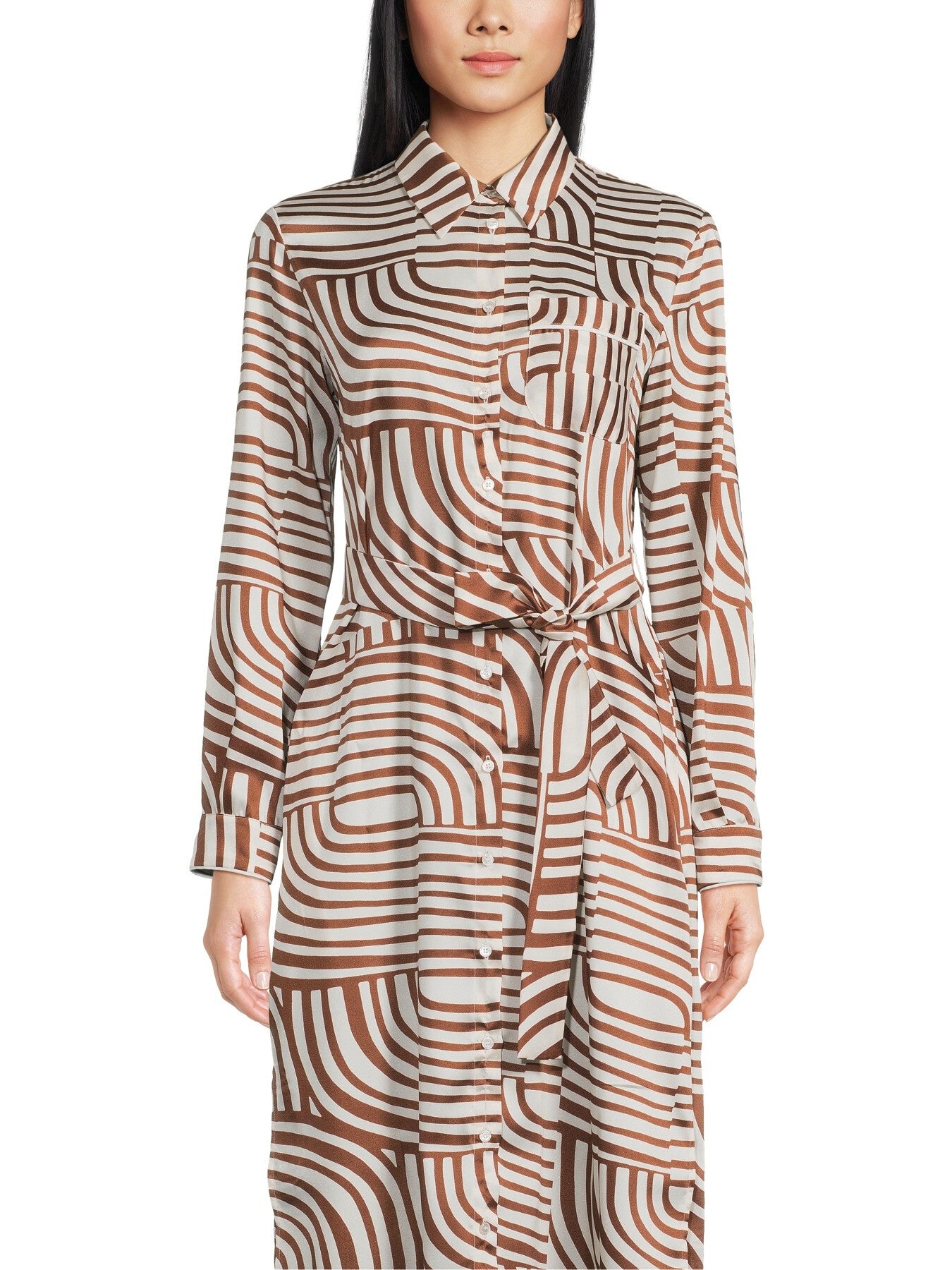 Lugano Printed Belted Midi Dress