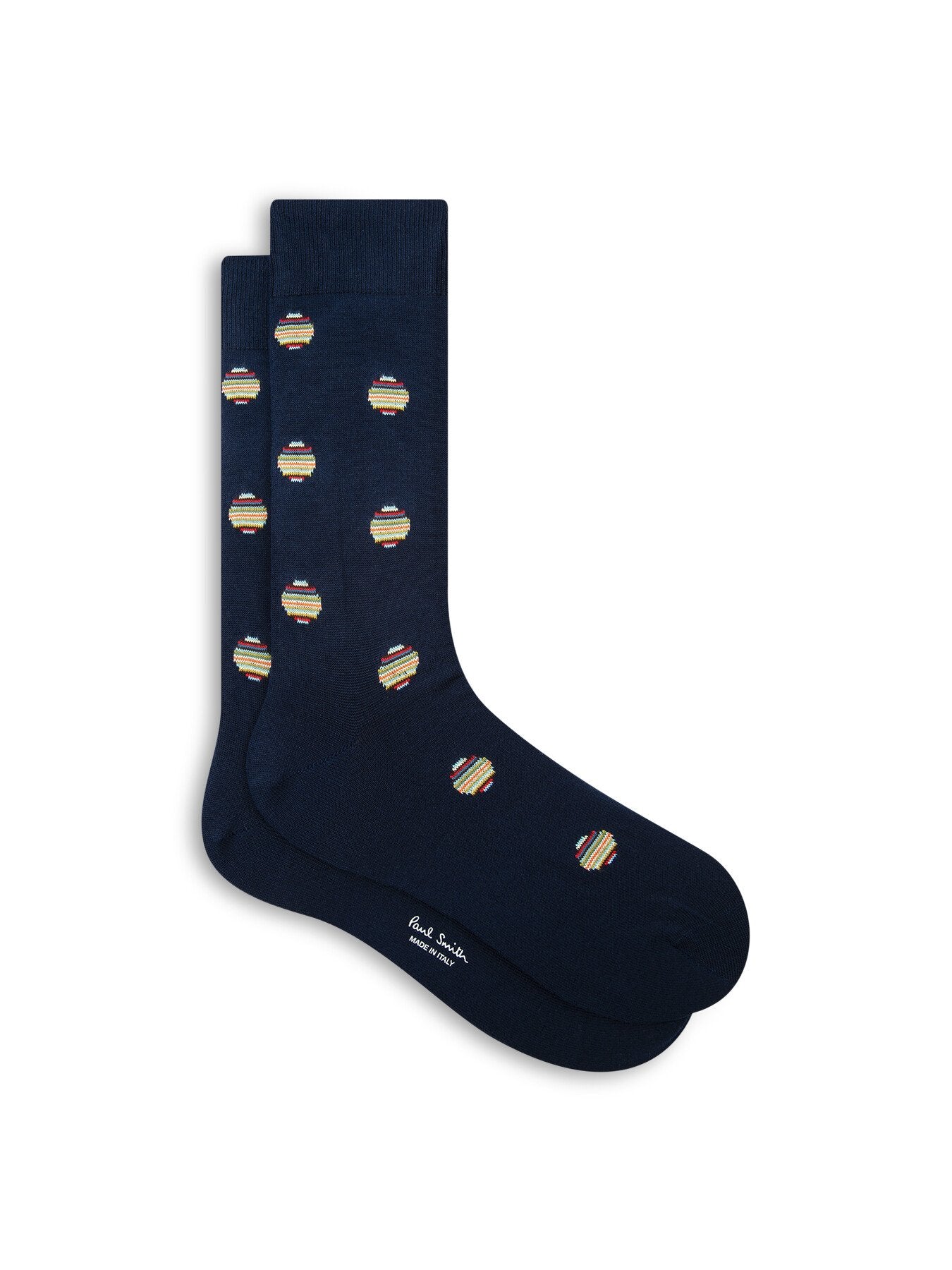 Signature Stripe Polka Dot' Socks Navy