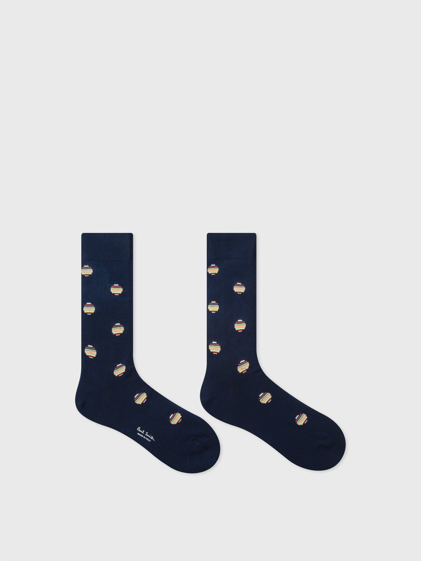 Signature Stripe Polka Dot' Socks Navy