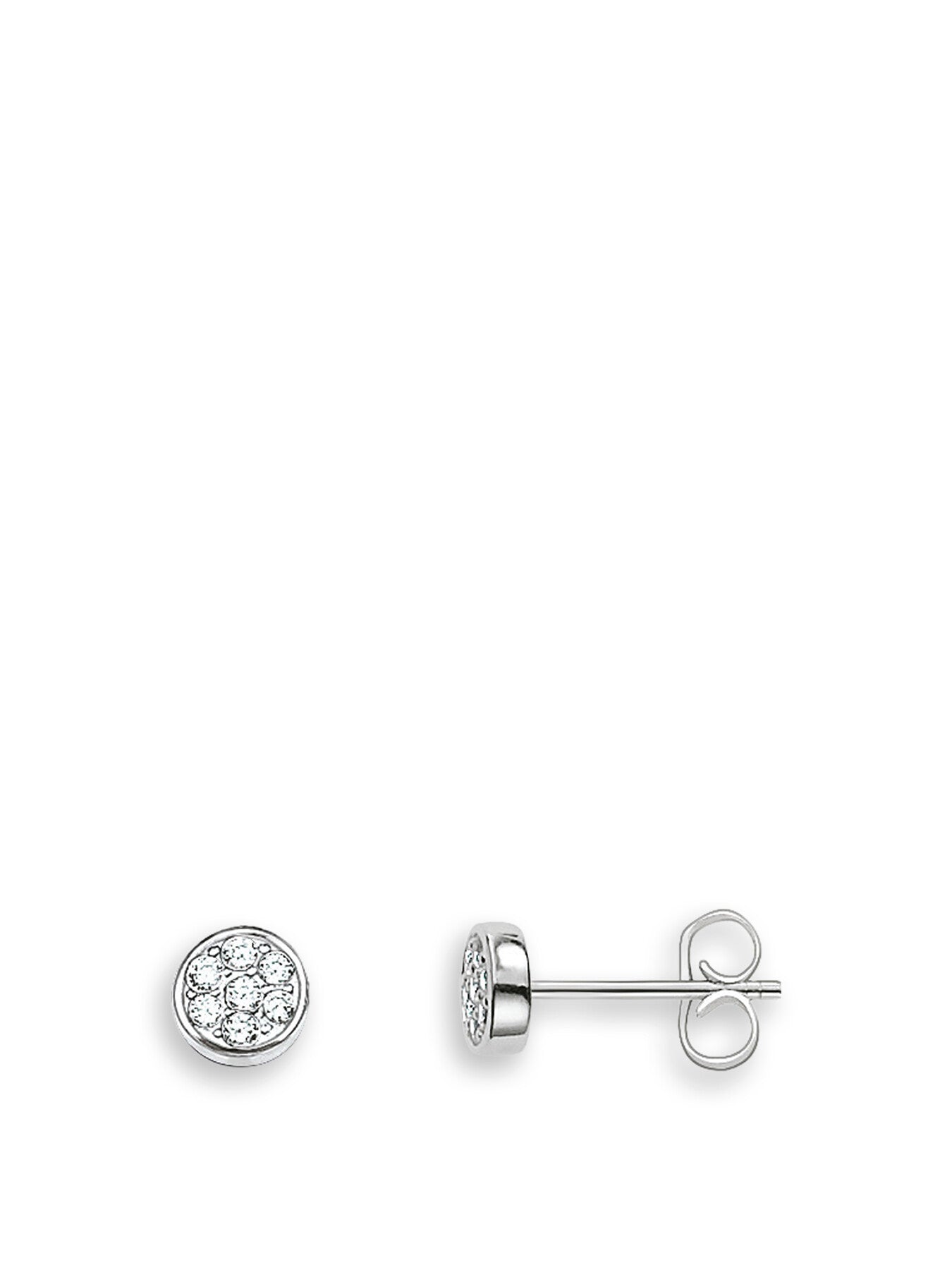 Sparkling Circles Stud Earrings