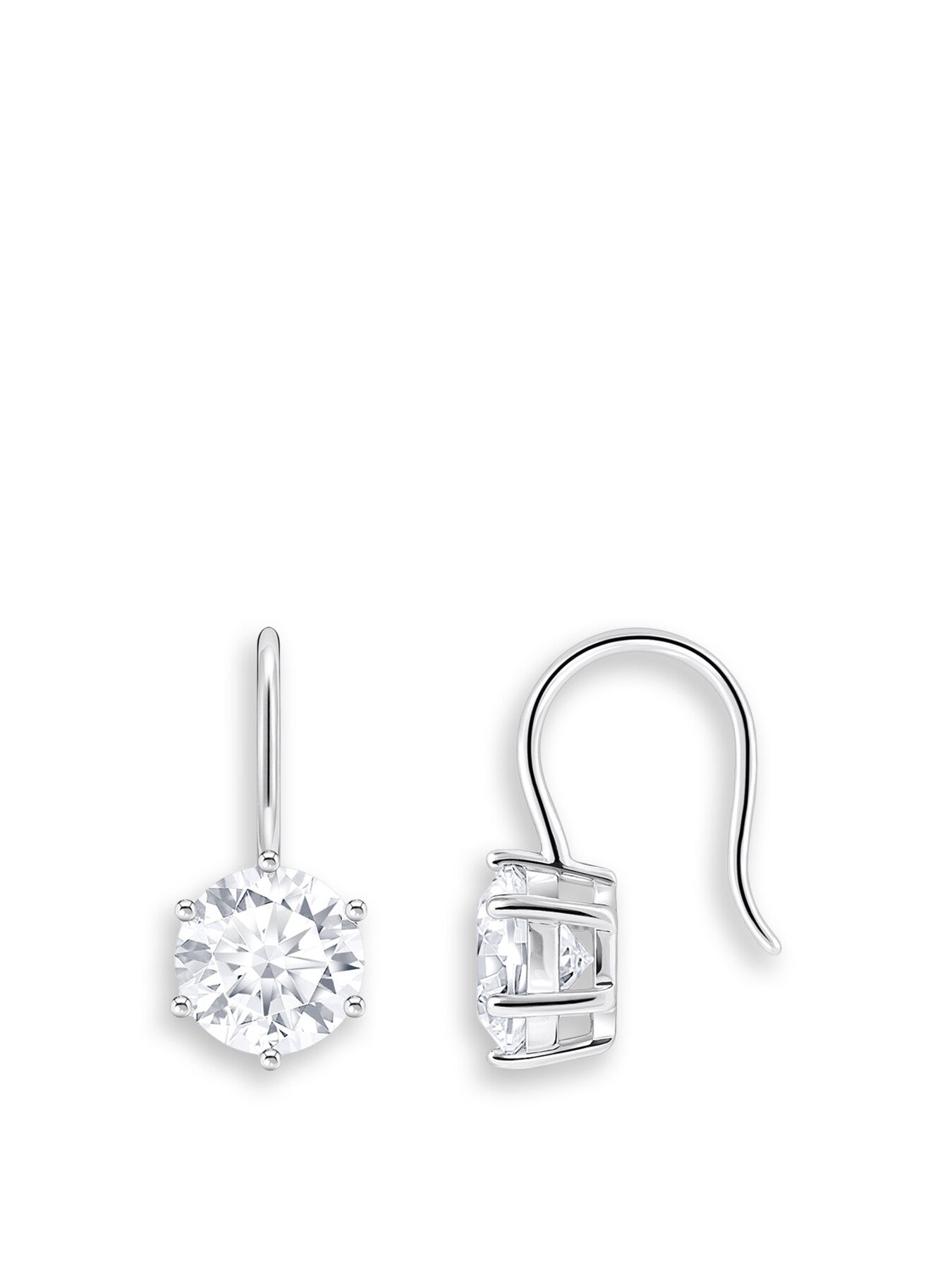 Hexagon Crystal Drop Earrings