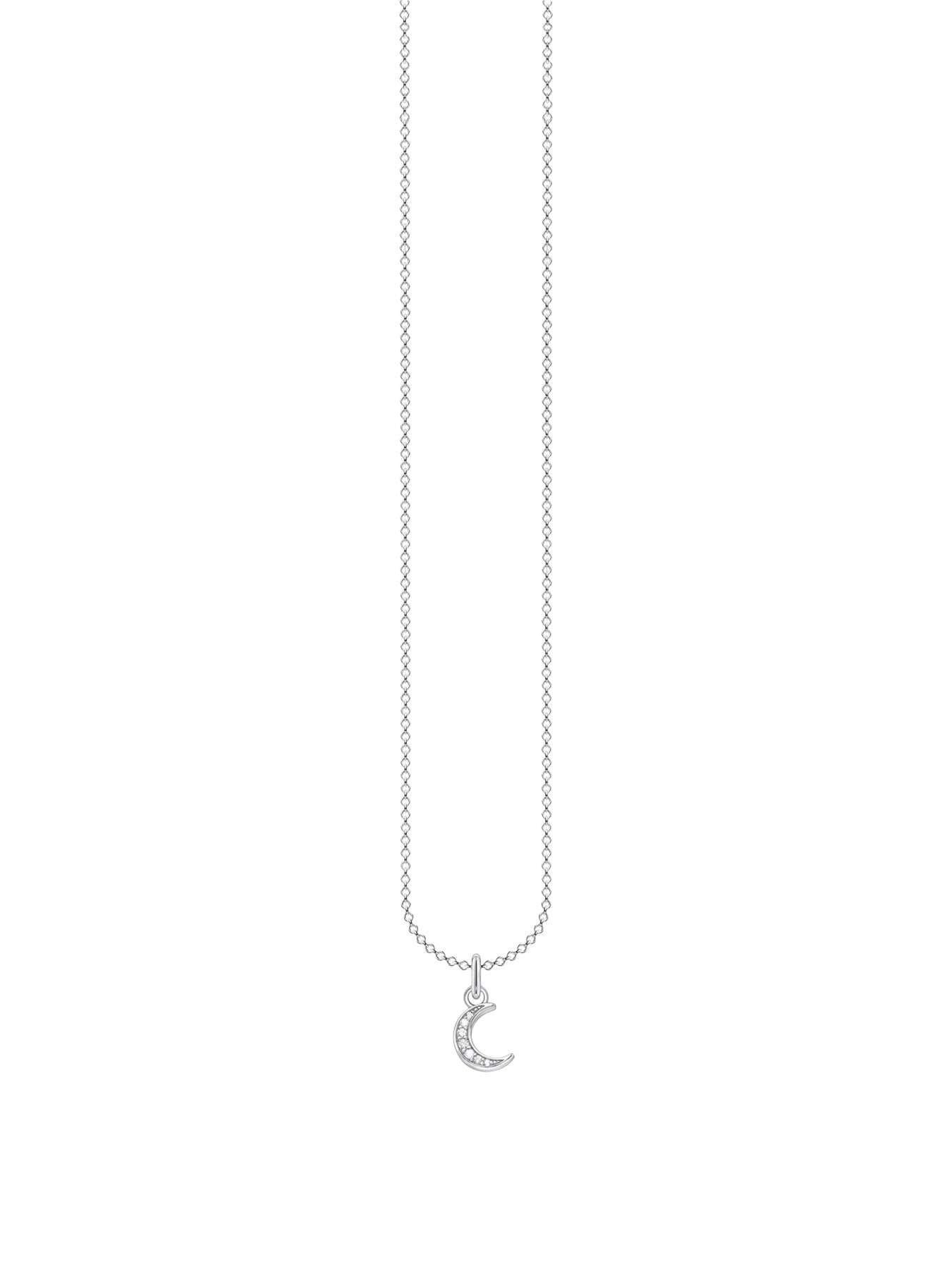 Luna Moon Pave Pendant Necklace
