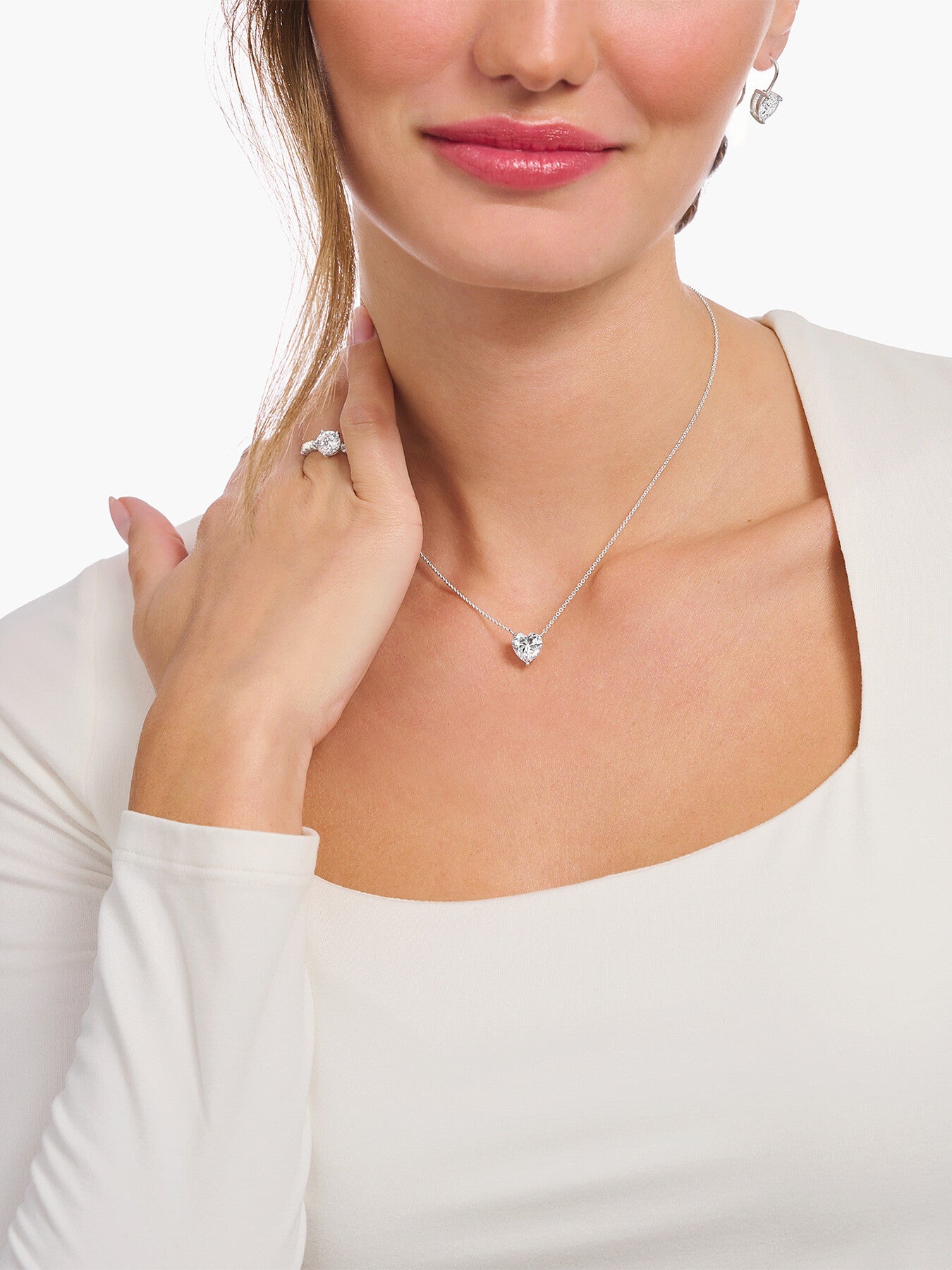 Heart Crystal Pendant Necklace