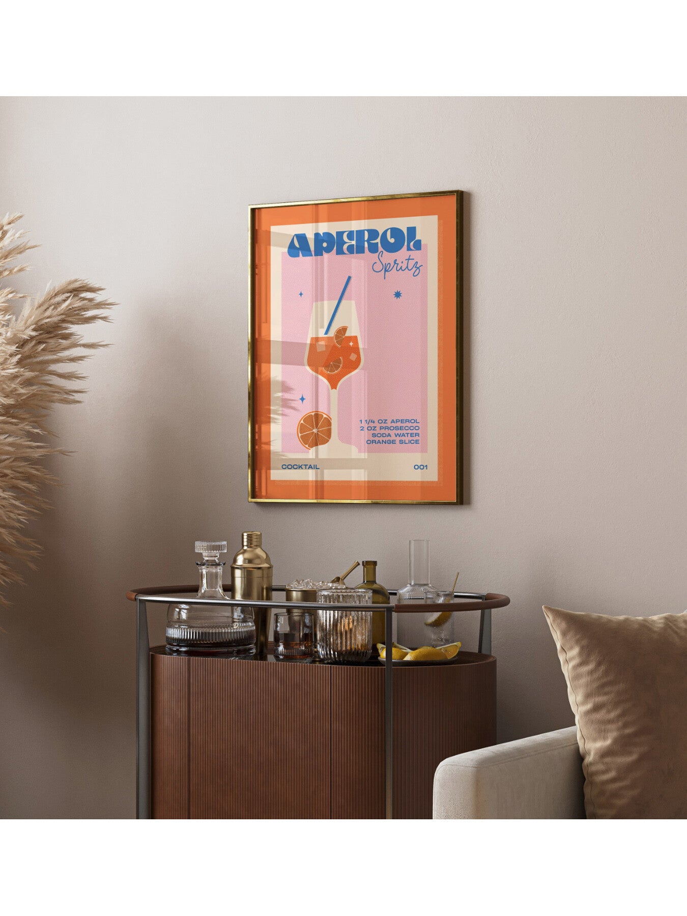 Aperol Spritz Orange A3 Print