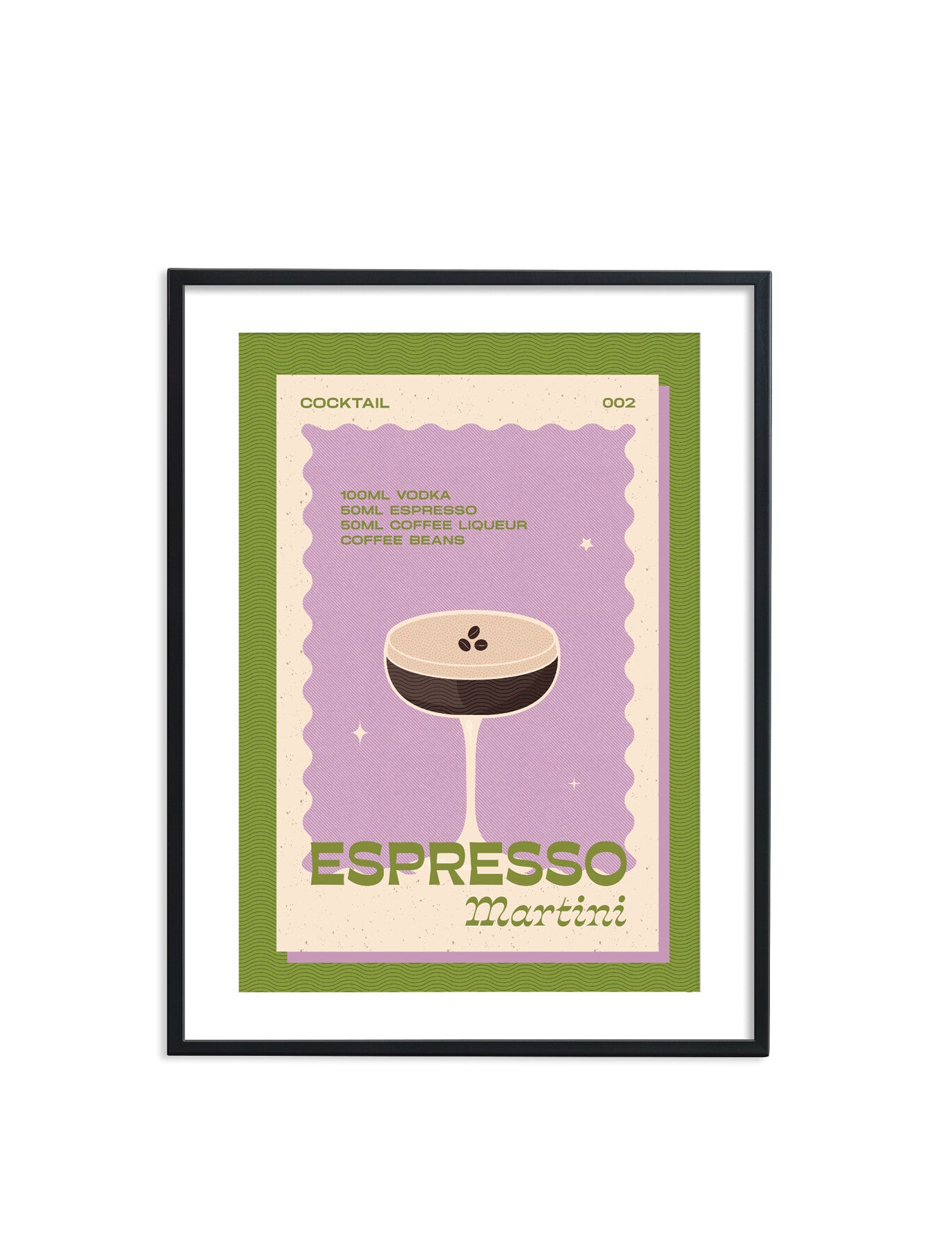 Espresso Martini Sage A3 Print
