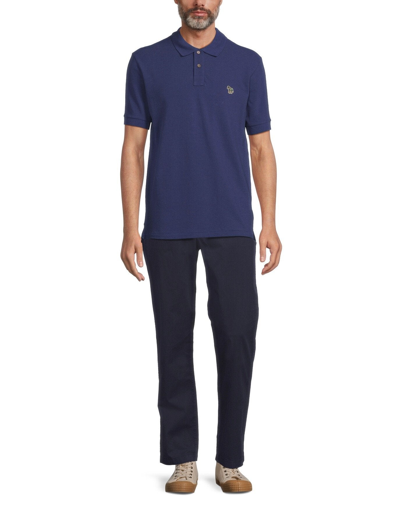 Regular Fit Short Sleeve Zebra Polo T-Shirt