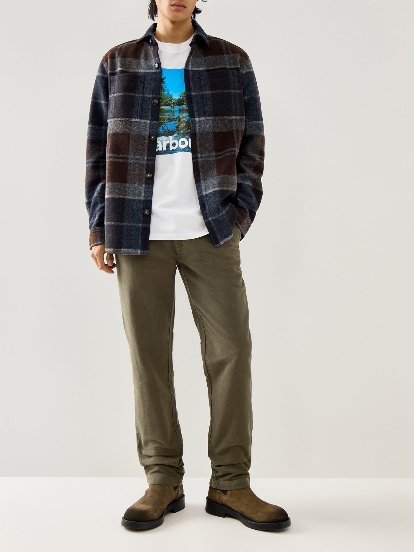 Moleskin Tailored Trouser Dark Olive