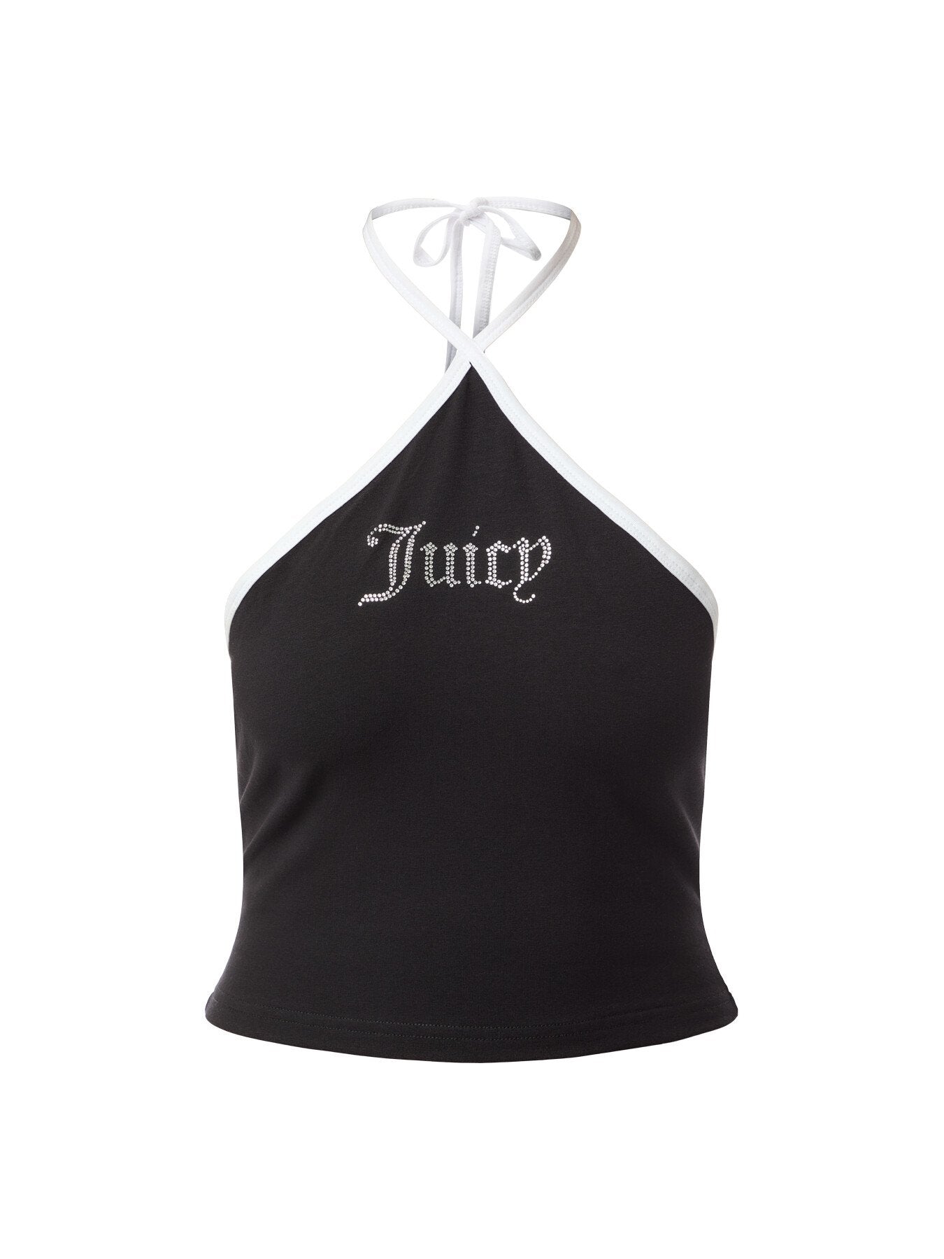 Contrast Cross Over Halterneck Top