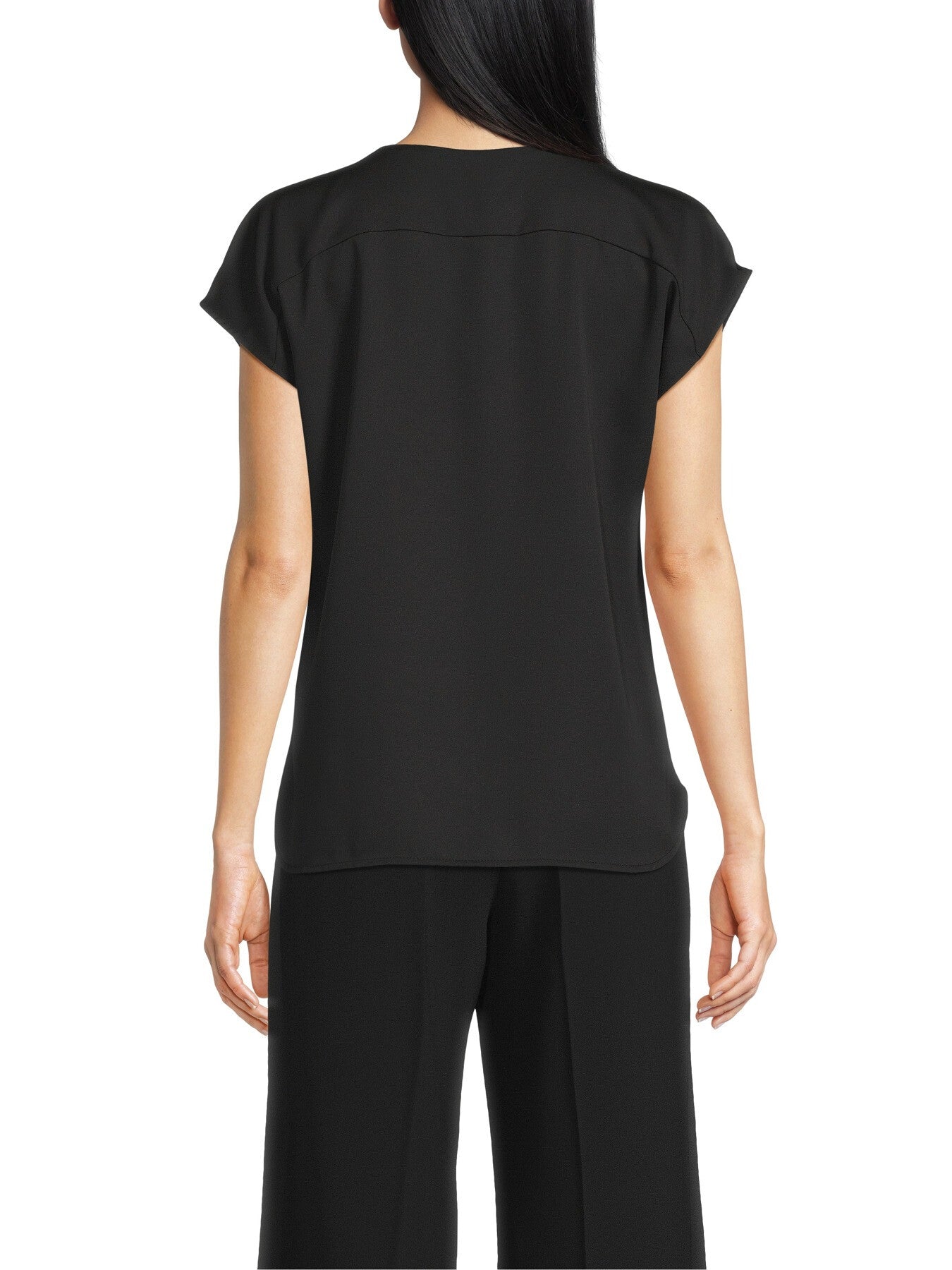 Brina V Neck Cap Sleeve Top