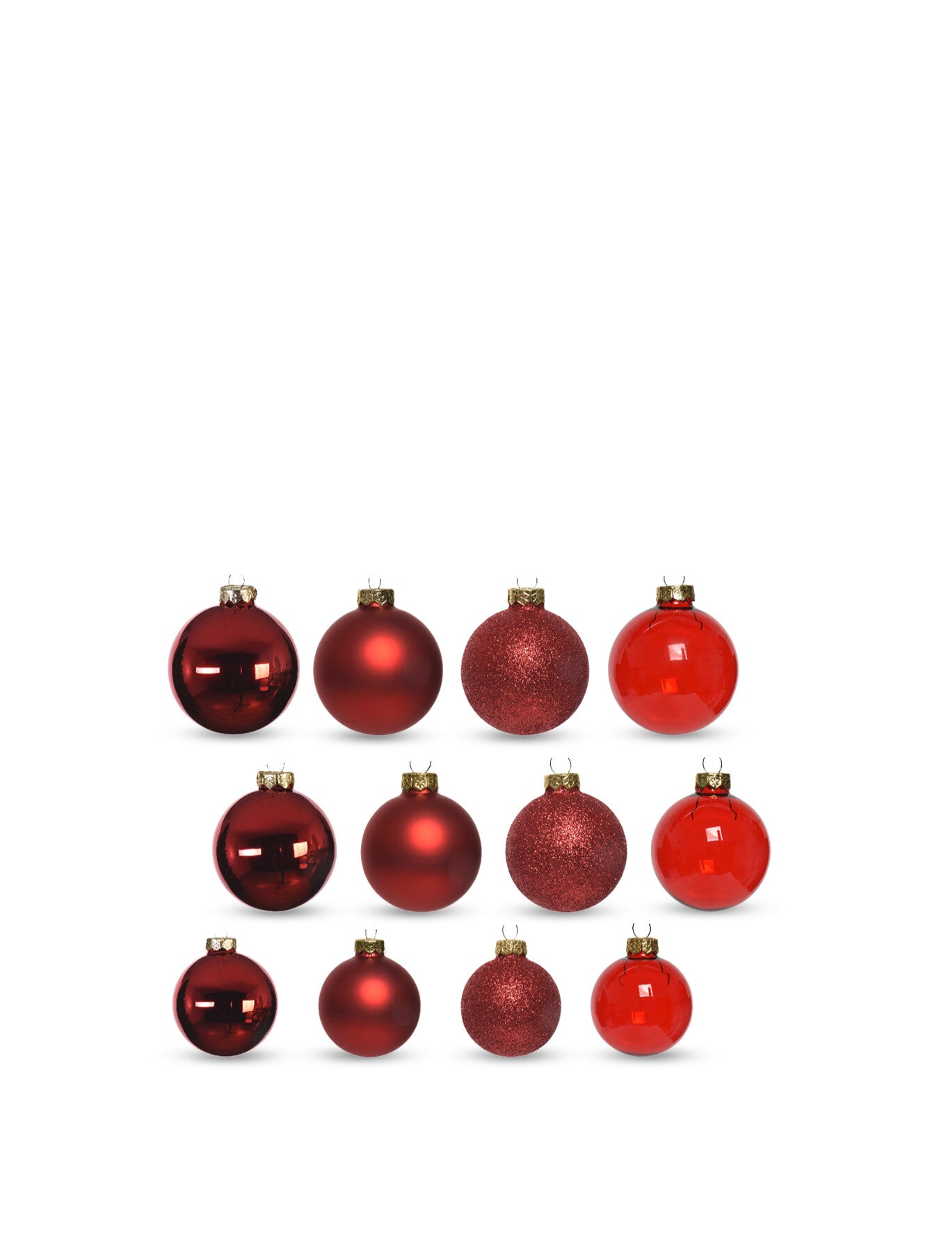Baubles Glass Shiny Matt Glitter Transparent Mix