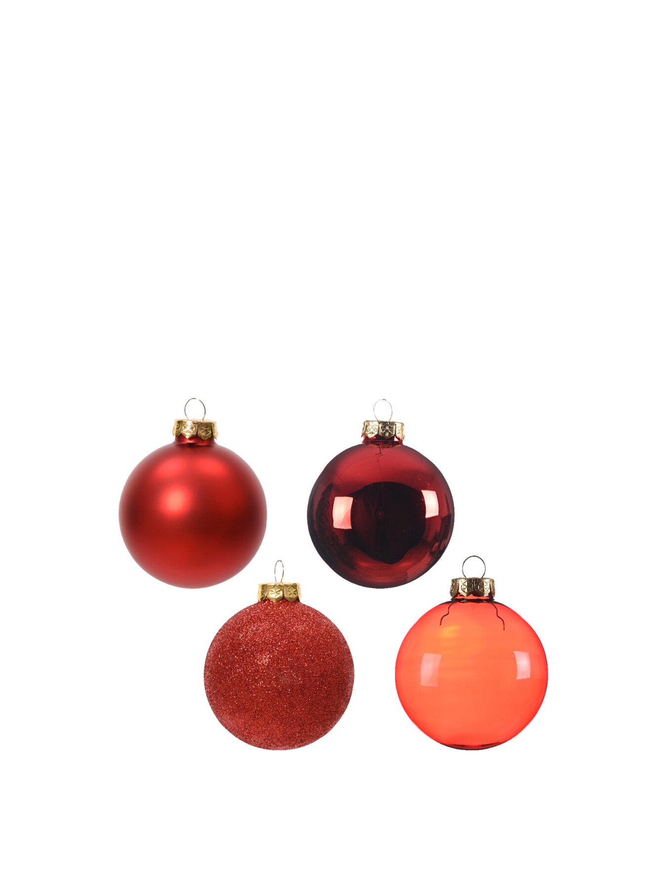 Baubles Glass Shiny Matt Glitter Transparent Mix