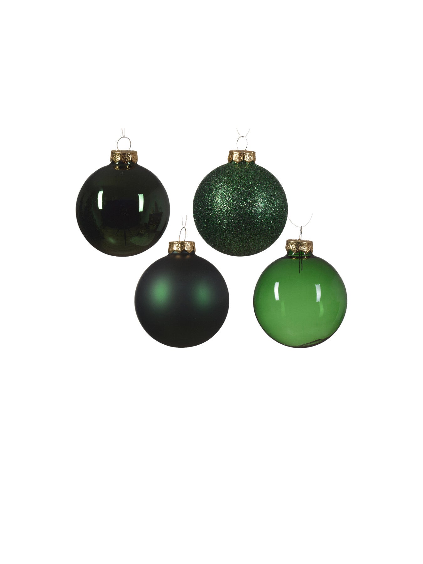 Baubles Glass Shiny Matt Transparent Glitter Mix
