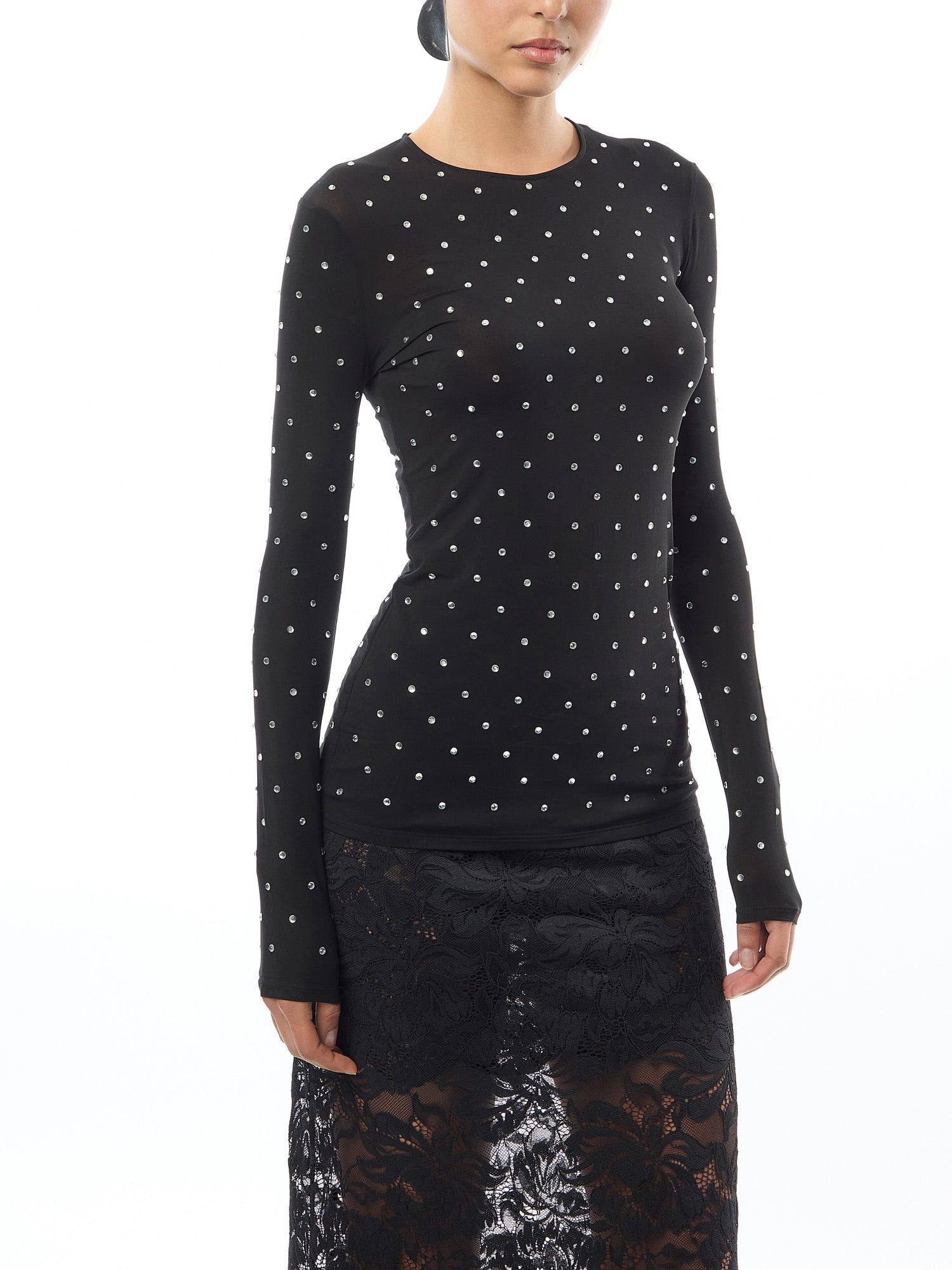 Embellished Jersey Top