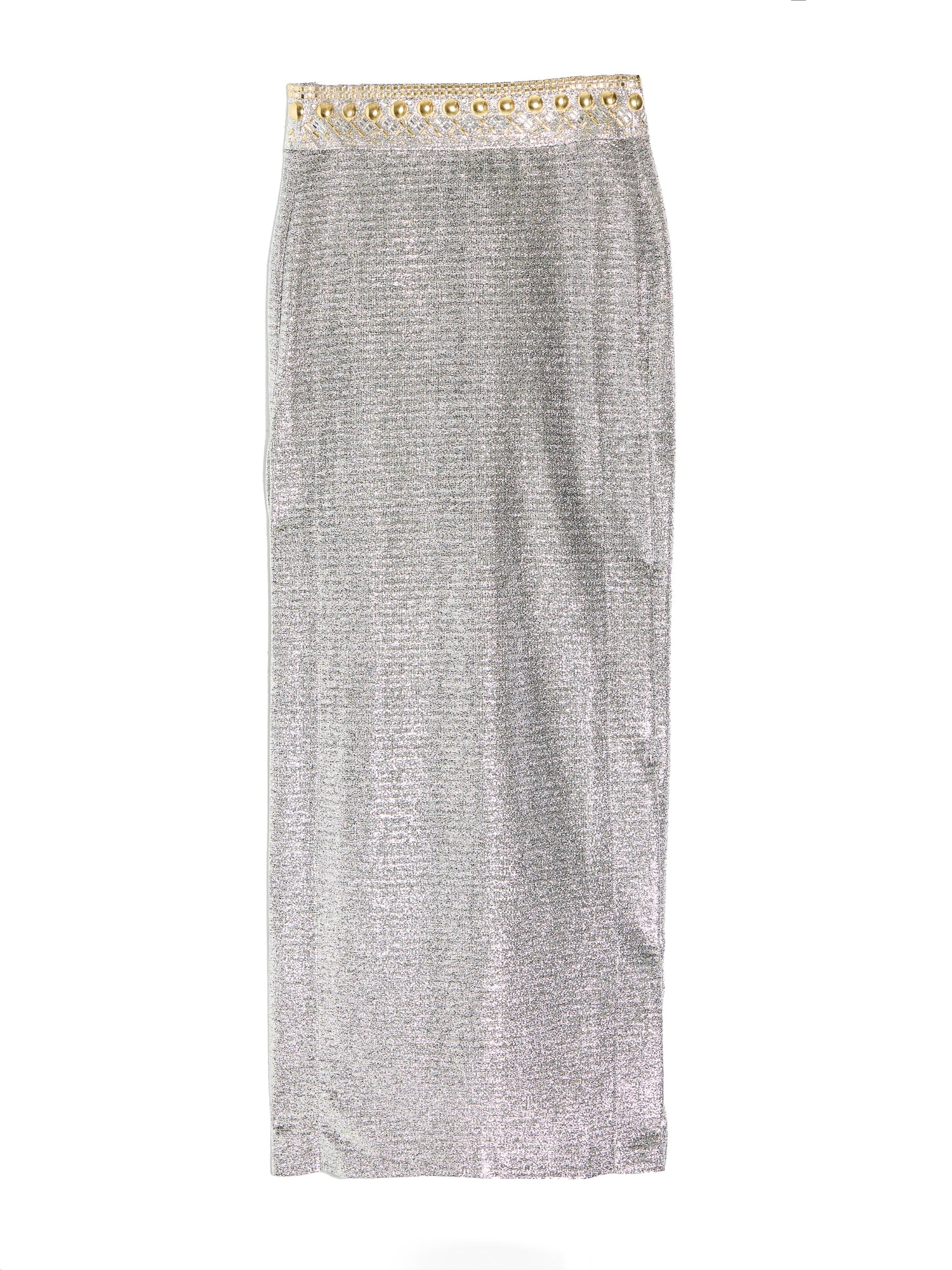 Embellished Side Slit Maxi Skirt