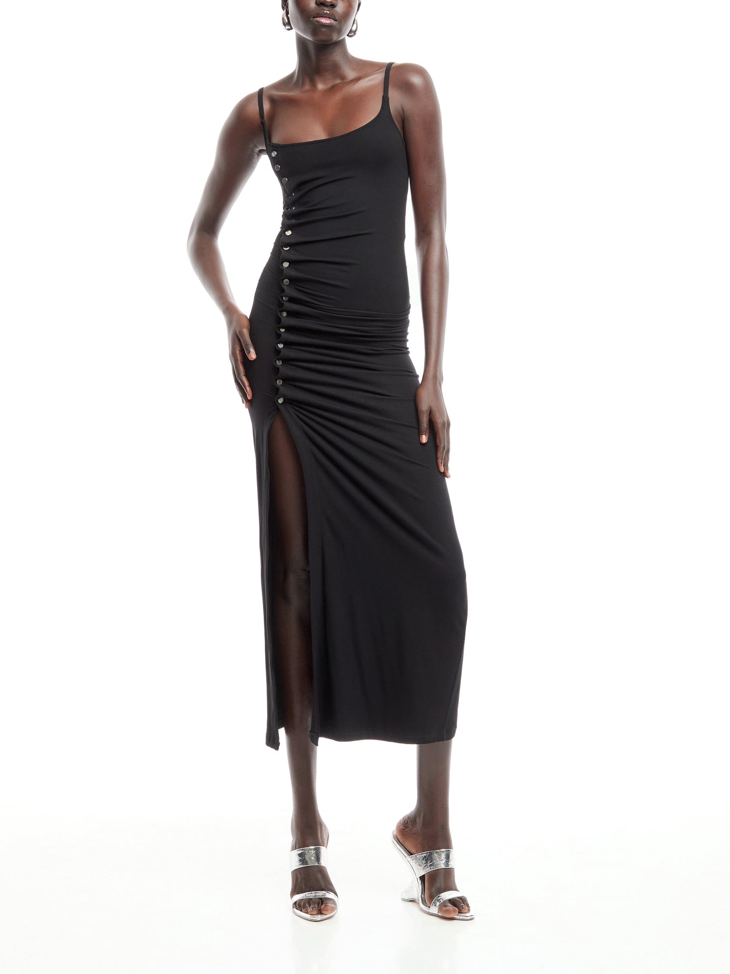 Robe Drape Strap Dress
