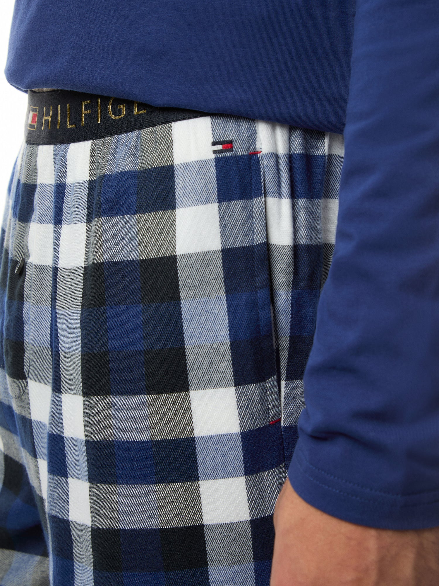 Long Sleeve Checked Loungewear Set