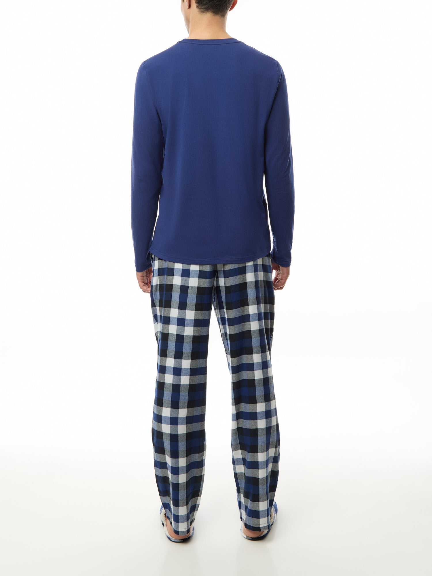 Long Sleeve Checked Loungewear Set