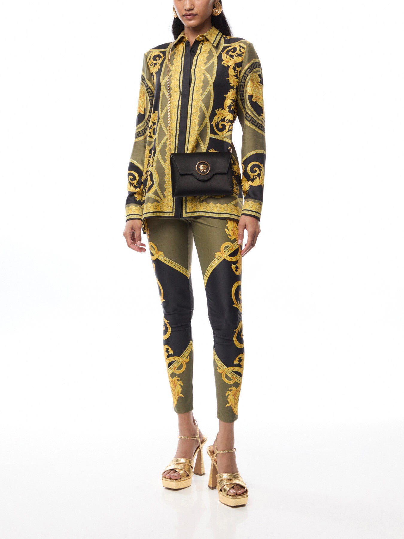 Silk Twill Baroque Coupe De Deaux Print Shirt