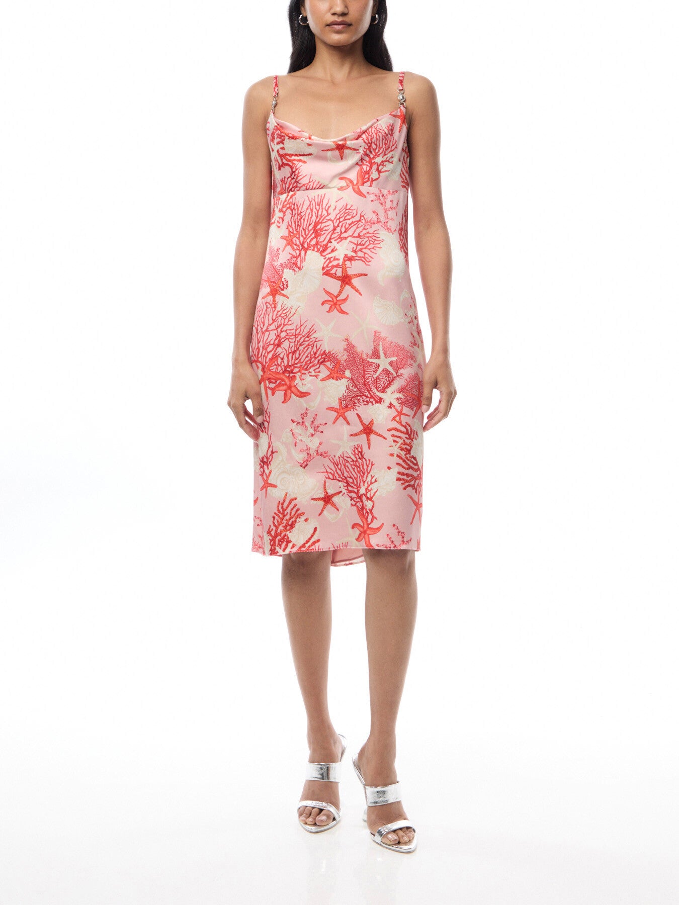 Barocco Sea Silk Slip Mini Dress