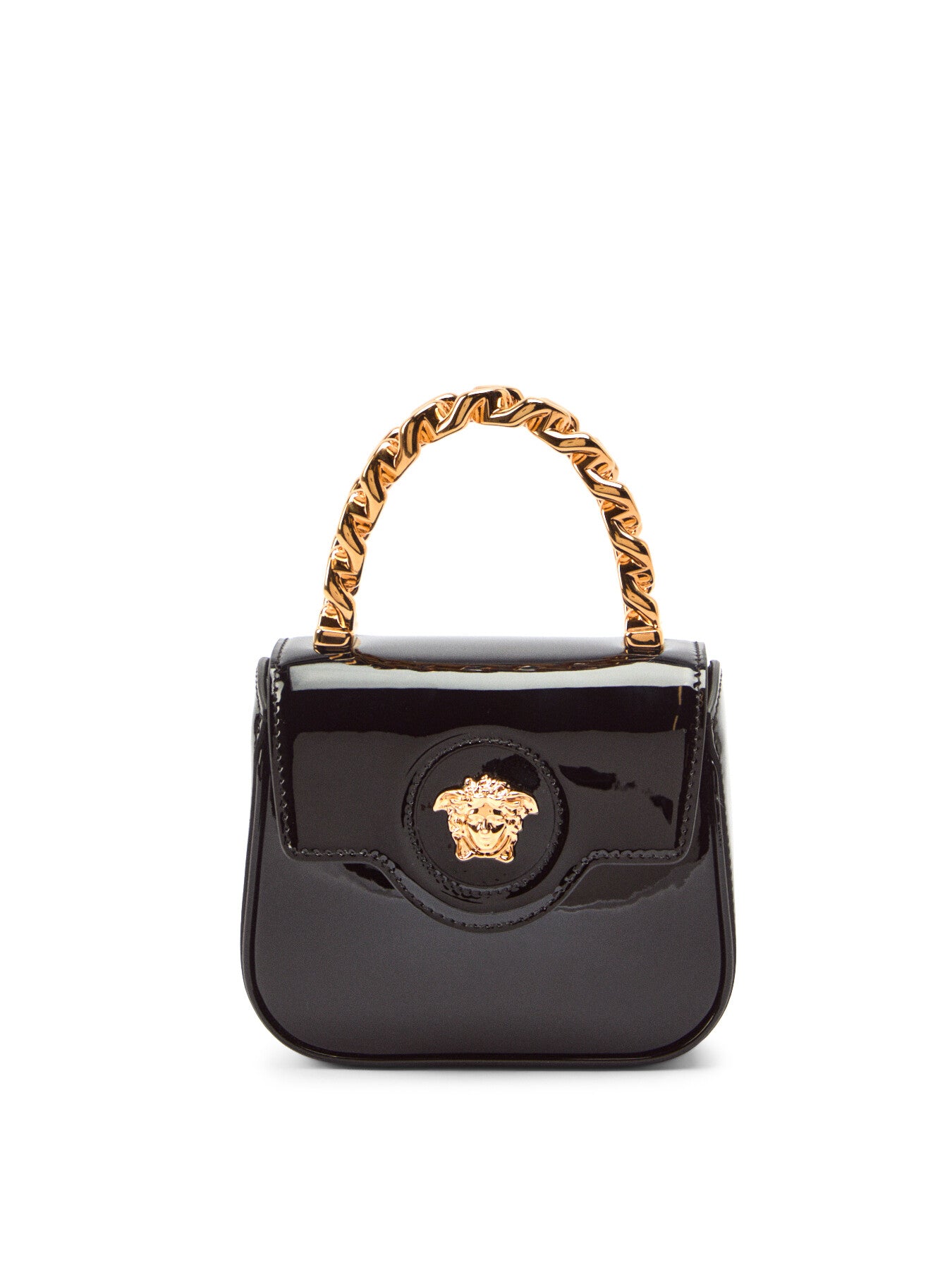 La Medusa Patent Leather Mini Bag