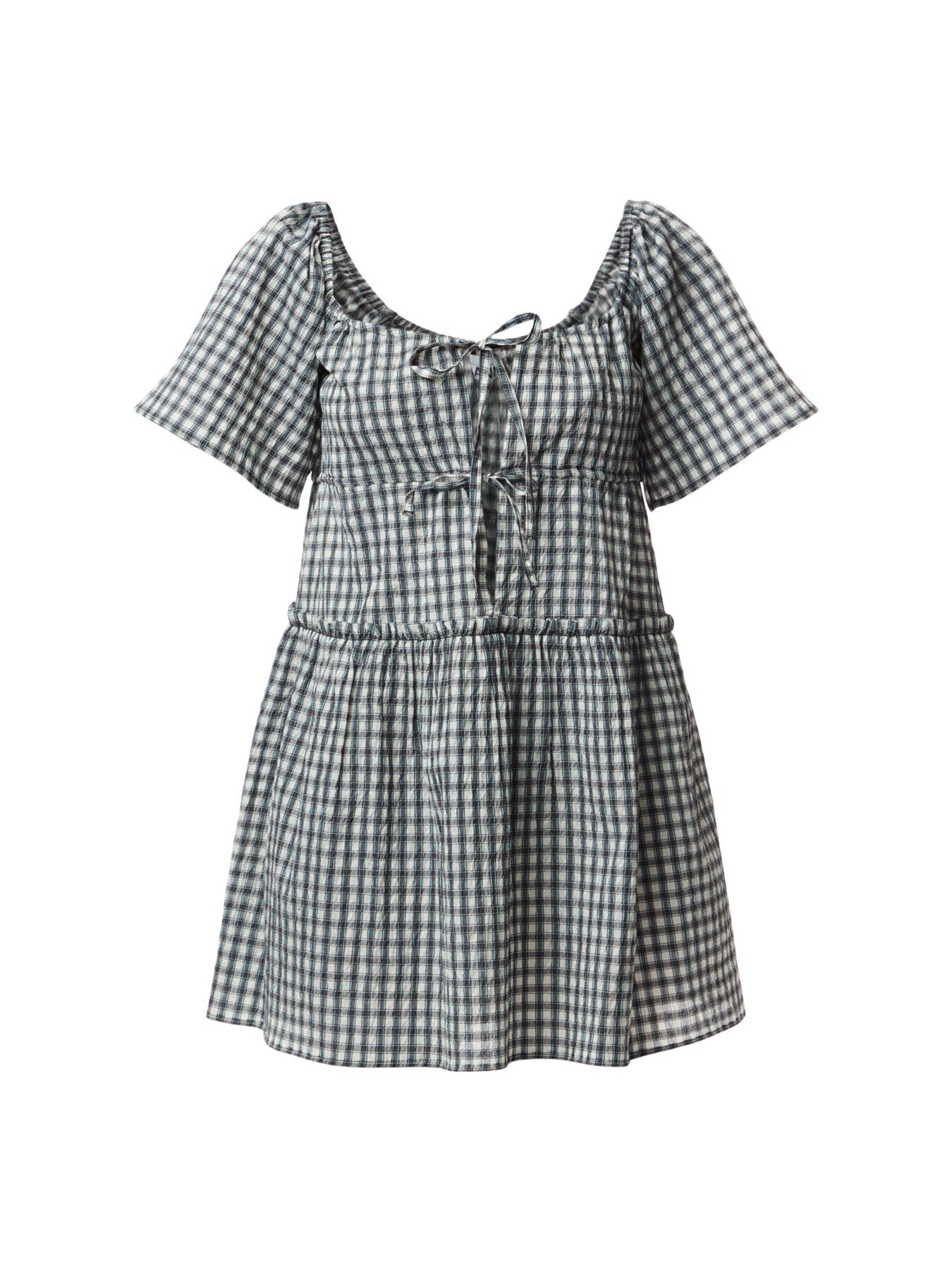 Seersucker Check Mini Layer Dress