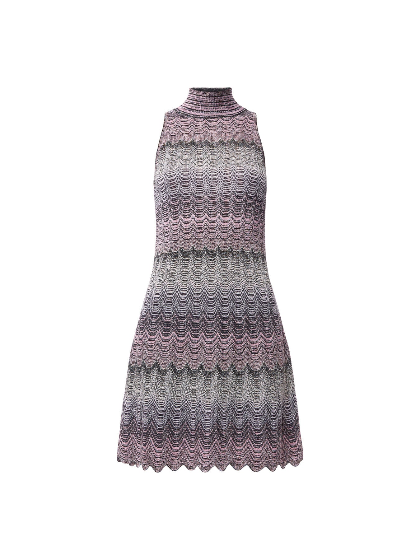 Sleeveless Short Zig Zag Dress