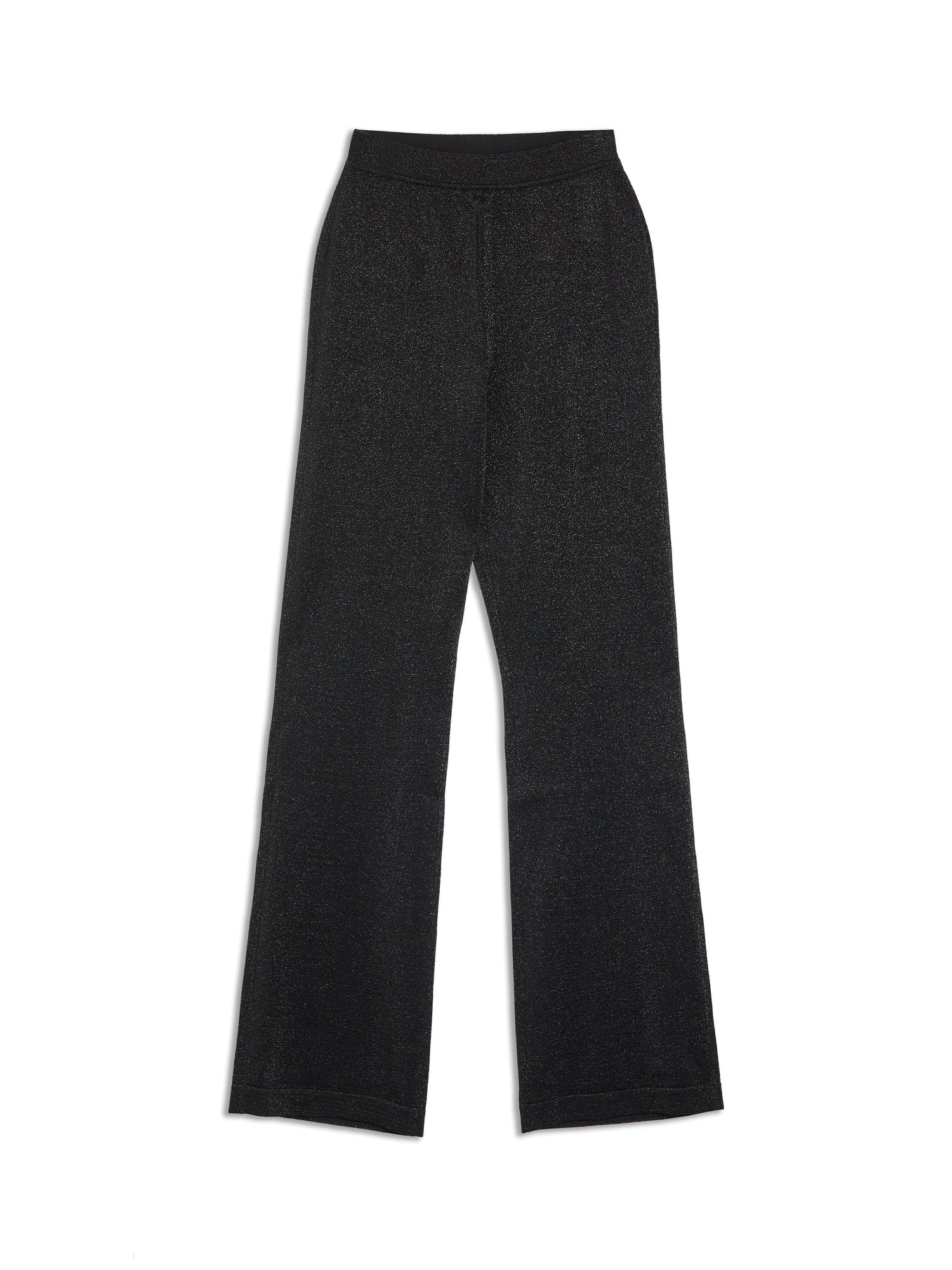 Glitter-Effect Viscose Straight Trousers