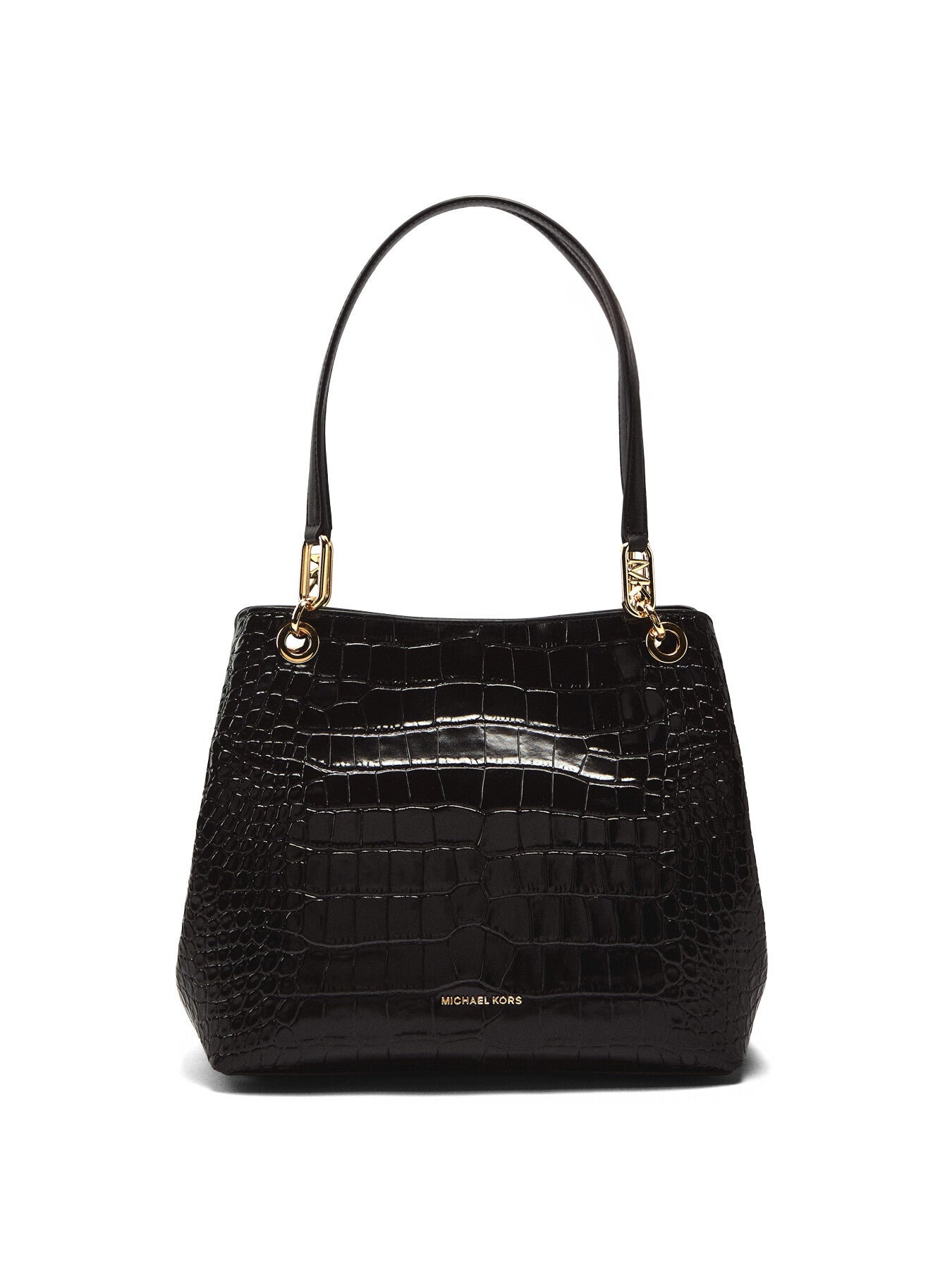 Kensington Large Crocodile Embossed Leather Tote Bag