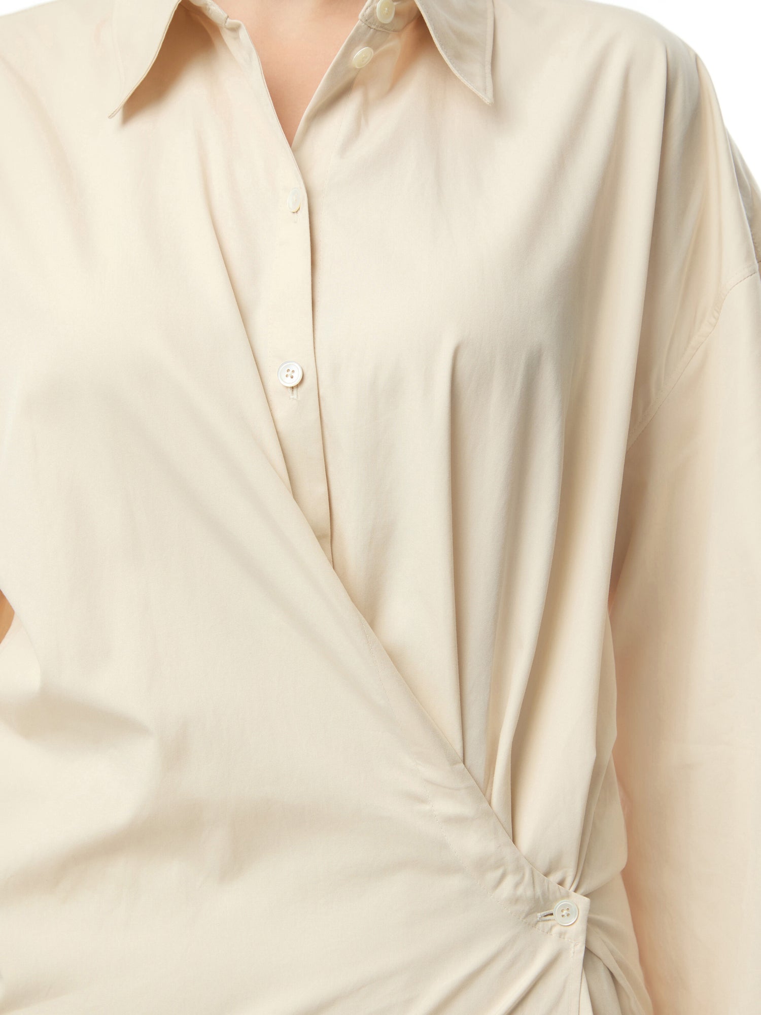 Straight Collar Twisted Dress