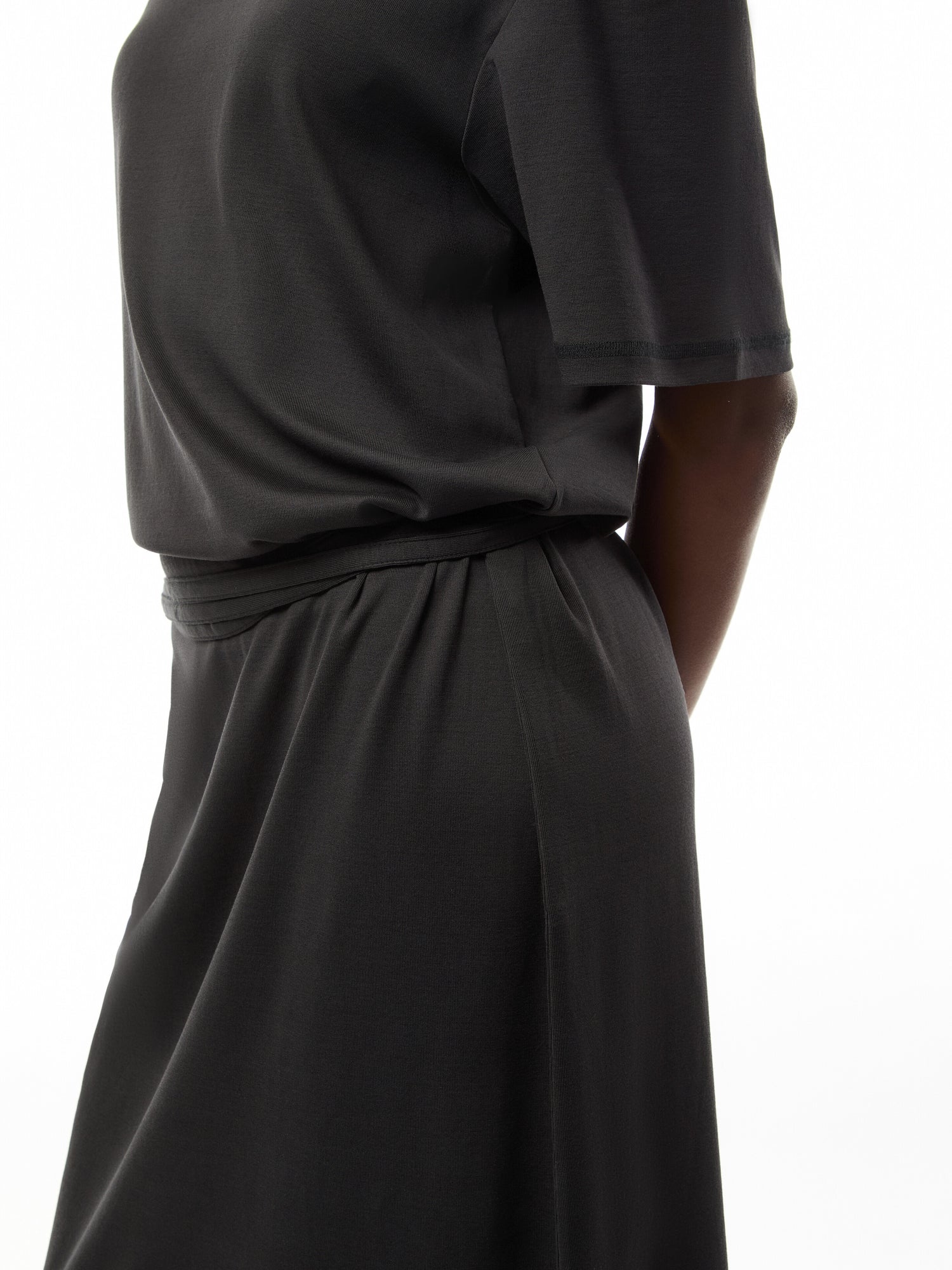 Belted Rib T-shirt Dress