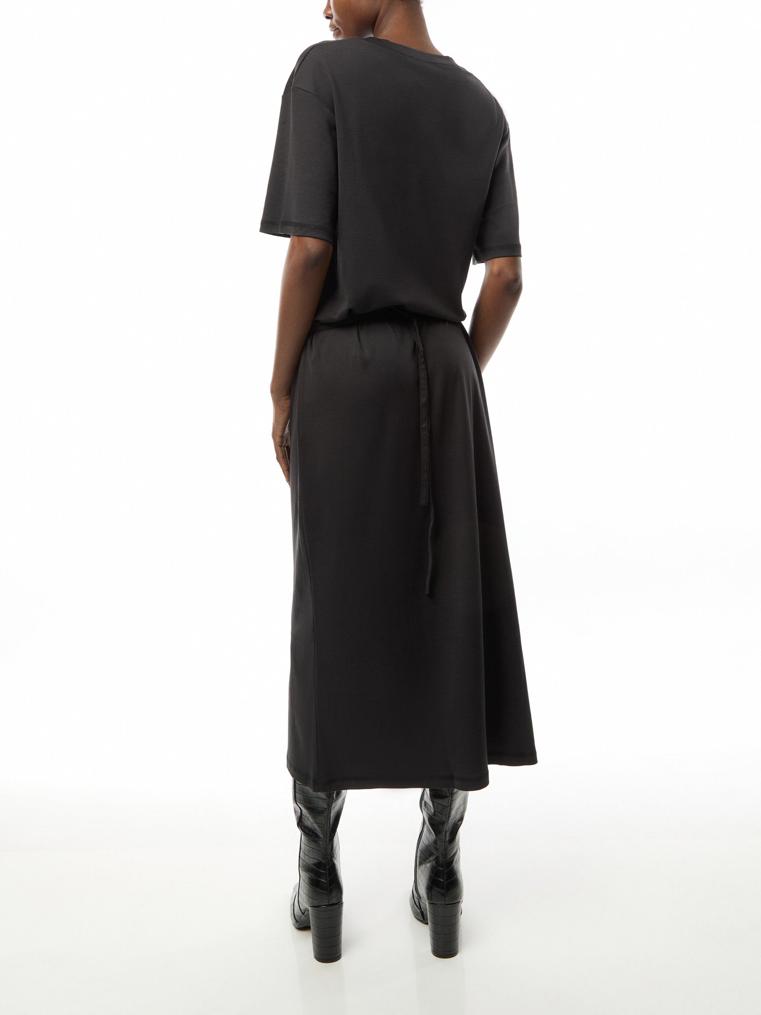 Belted Rib T-shirt Dress