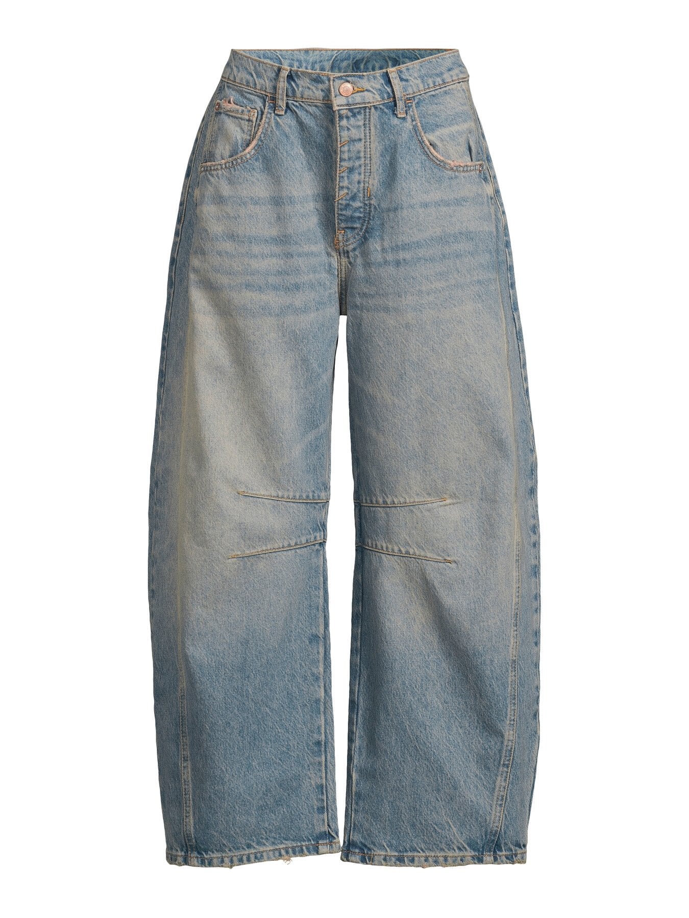 Good Luck Mid Rise Barrel Jeans