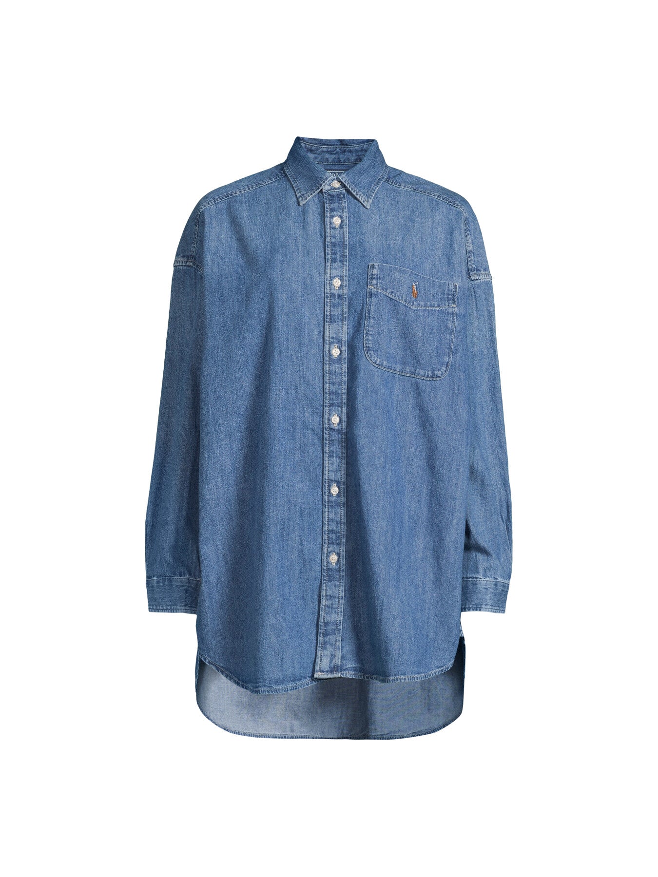 Long Sleeve Button Denim Shirt