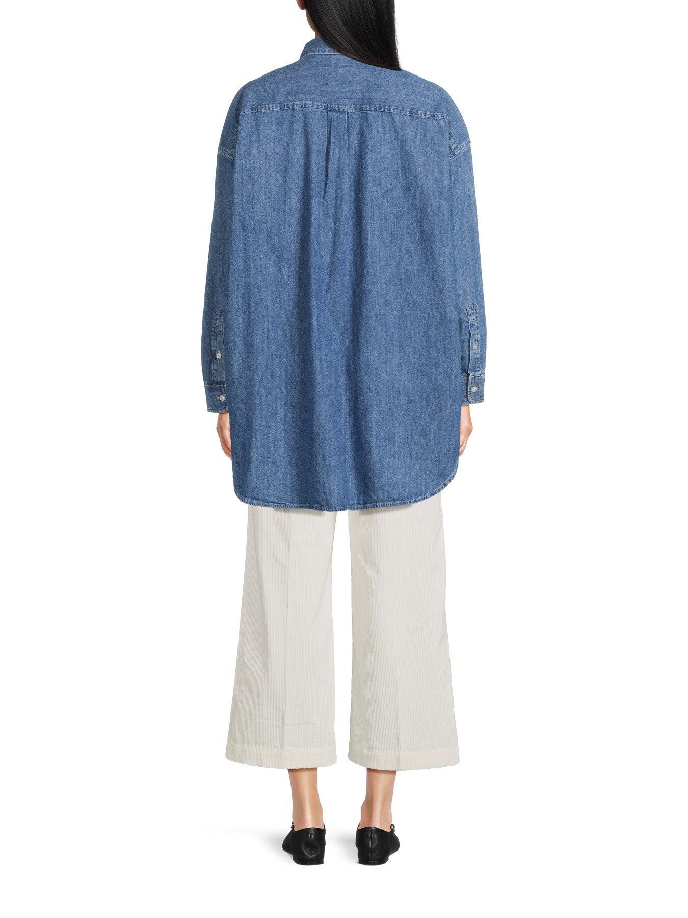 Long Sleeve Button Denim Shirt