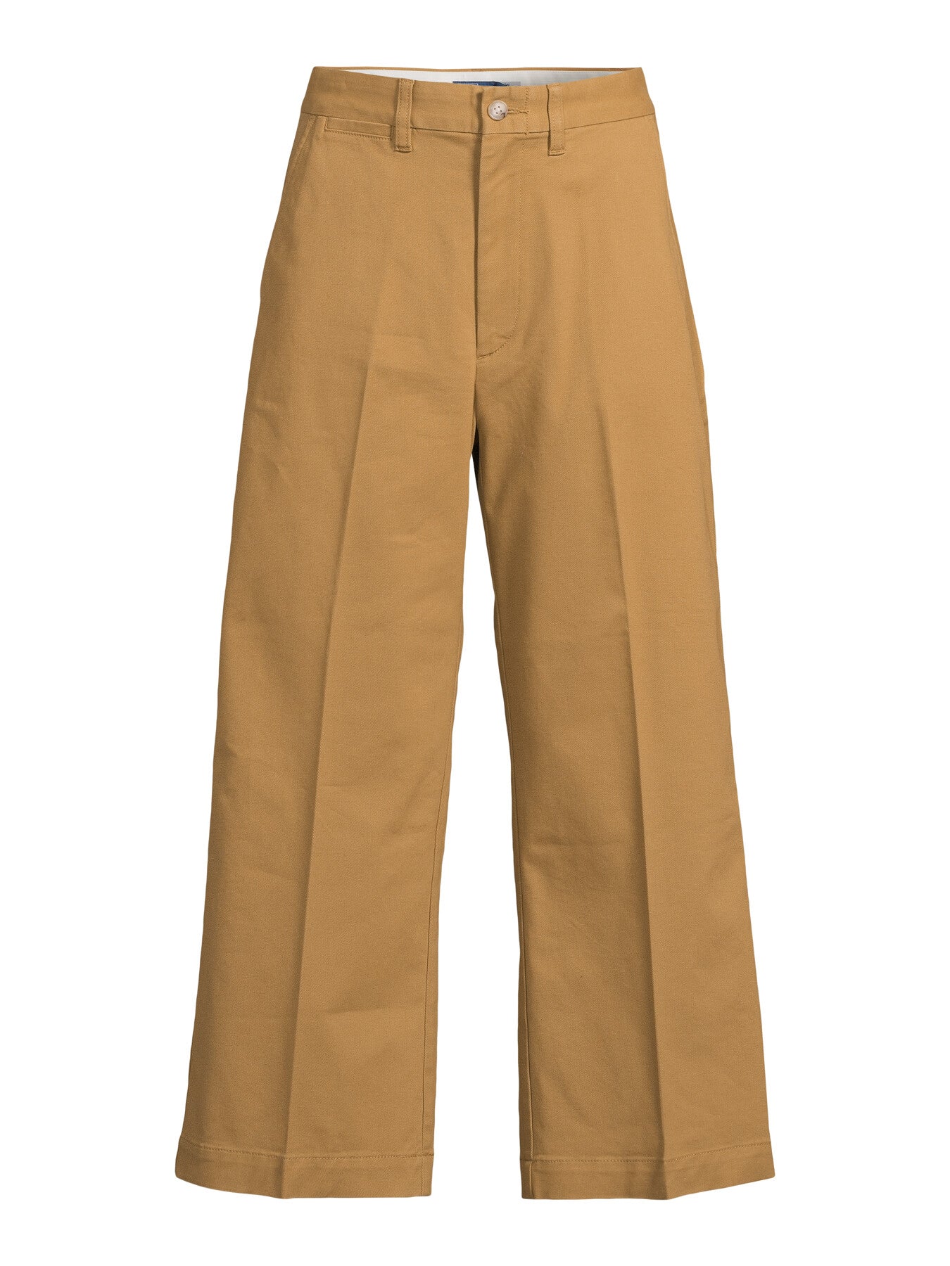 Wide Leg Chino Cropped Trousers