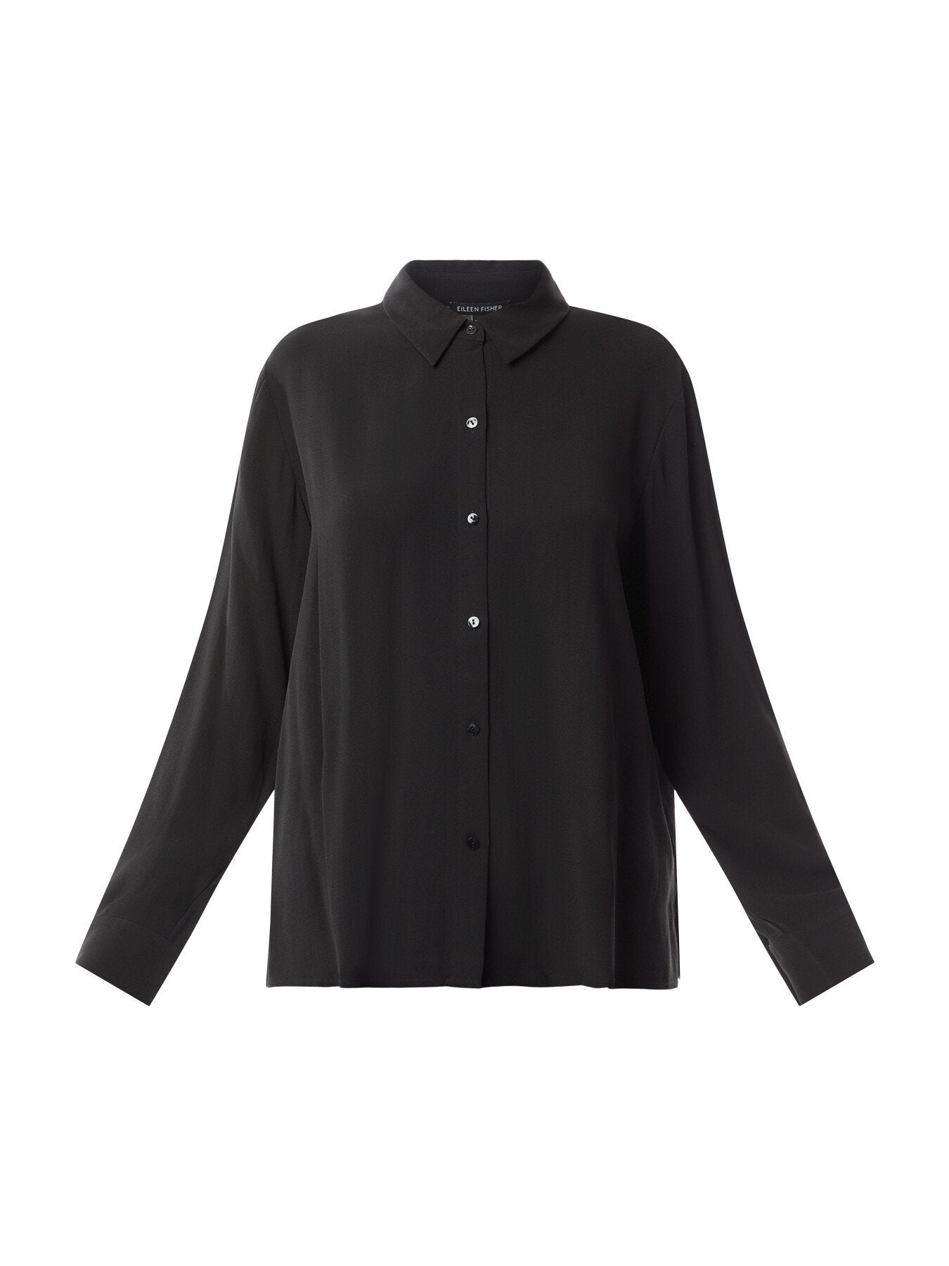 Silk Georgette Crepe Classic Collar Shirt