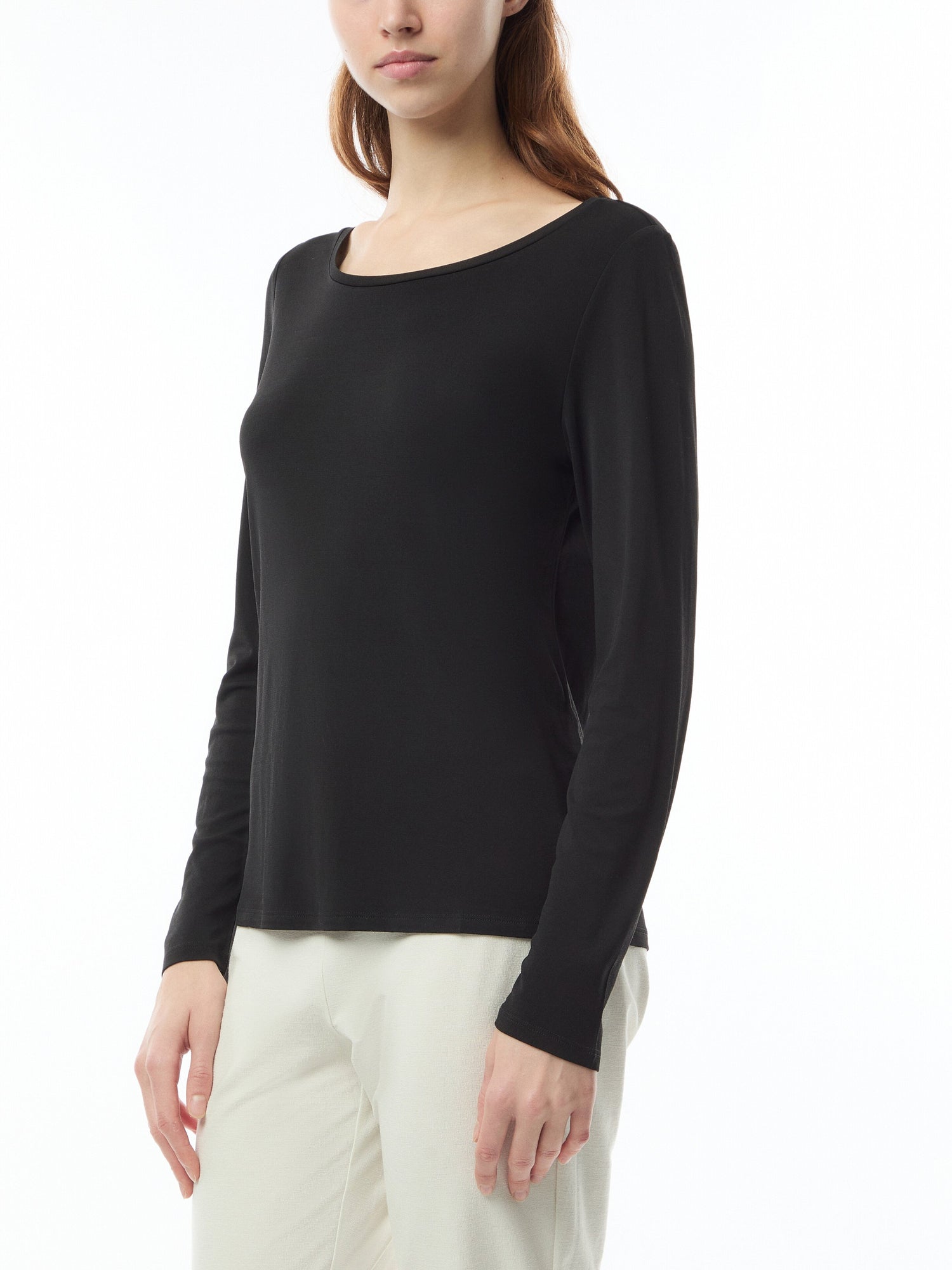 Scoop Neck Long Sleeve Top